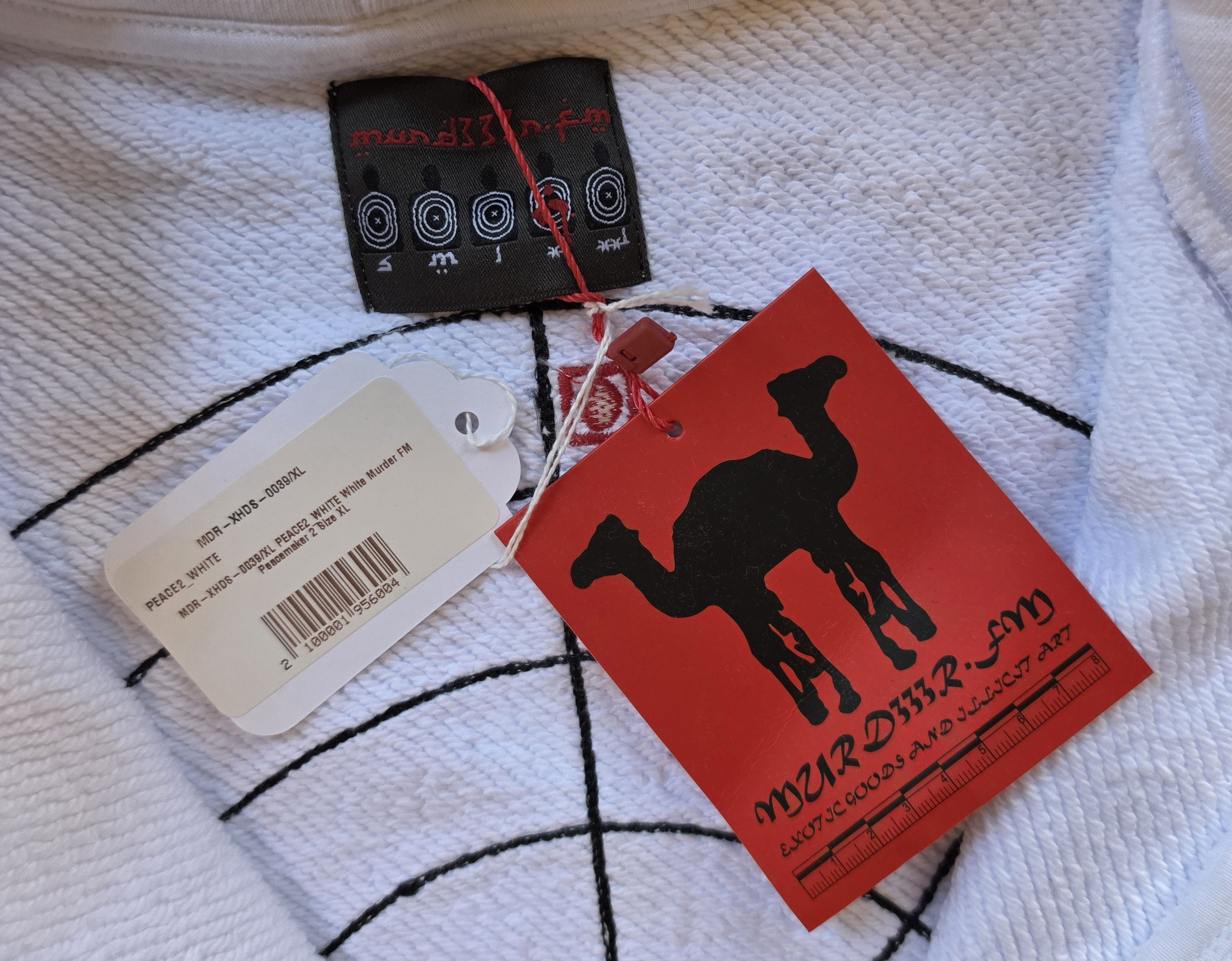 murd333r.fm MURD333R.FM WHITE PEACEMAKER HOODIE Size US XL / EU 56 / 4 - 3 Thumbnail