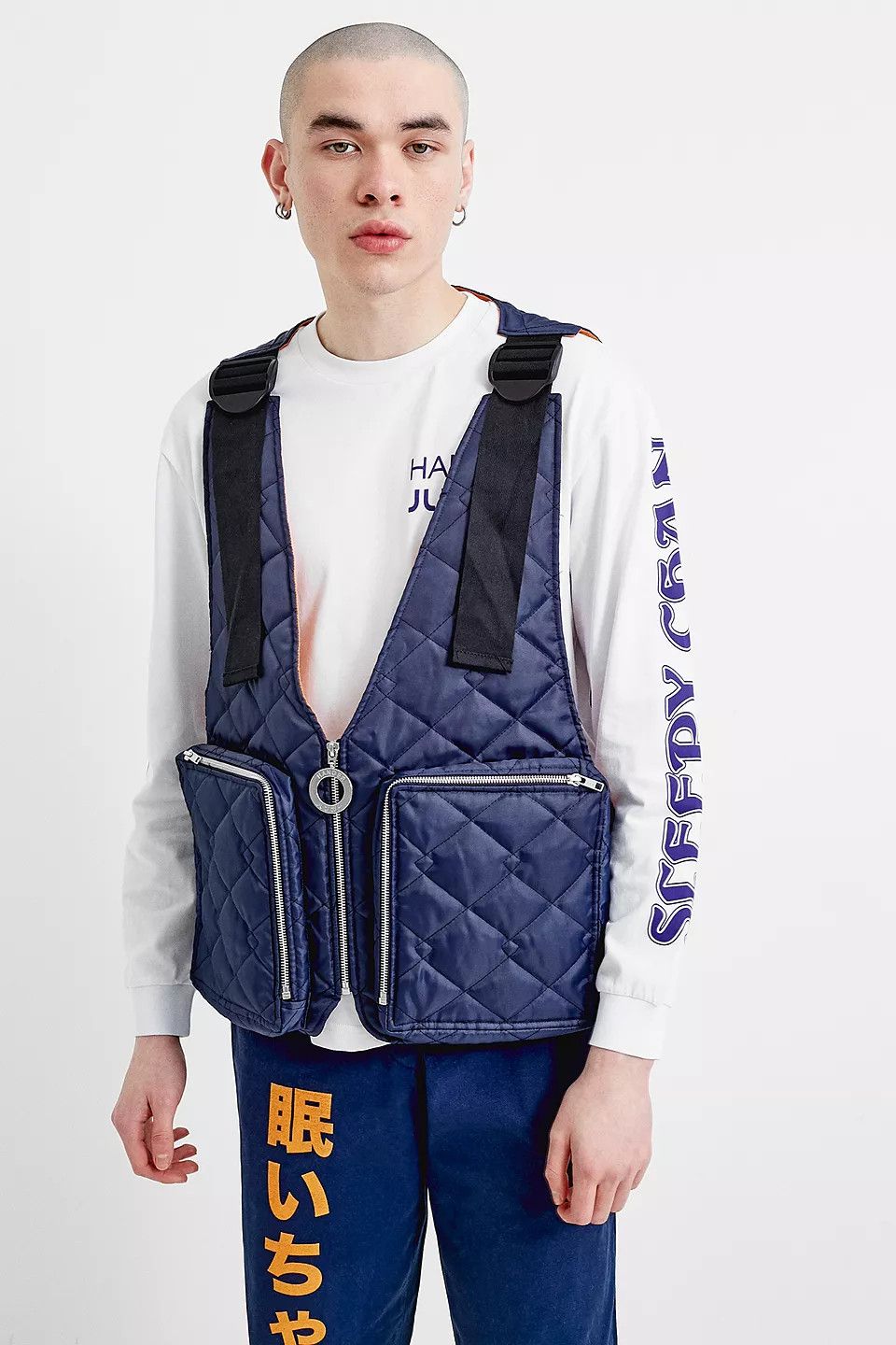Other HANGER UO Exclusive Navy Quilted Ripstop Gilet Size US M / EU 48-50 / 2 - 1 Thumbnail