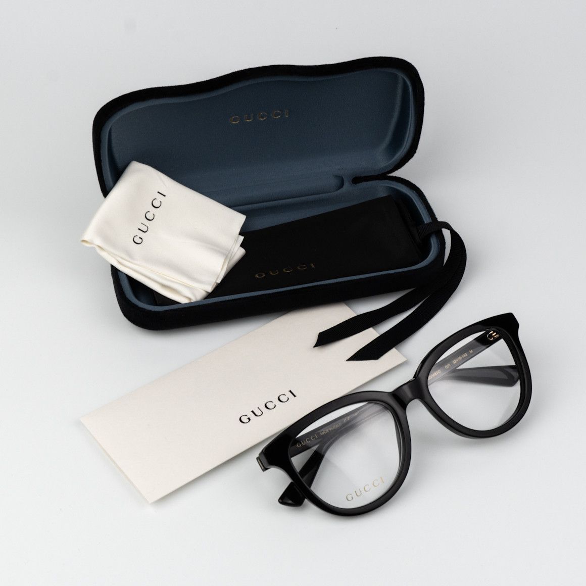 Gucci Gucci Women Eyeglasses Black Oval GG1687O 001 BRAND NEW Size ONE SIZE - 9 Thumbnail