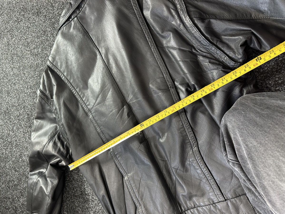 Vintage 🚨Vintage 90s Leather Biker Jacket-West Style Maison Margiela Size US L / EU 52-54 / 3 - 15 Thumbnail