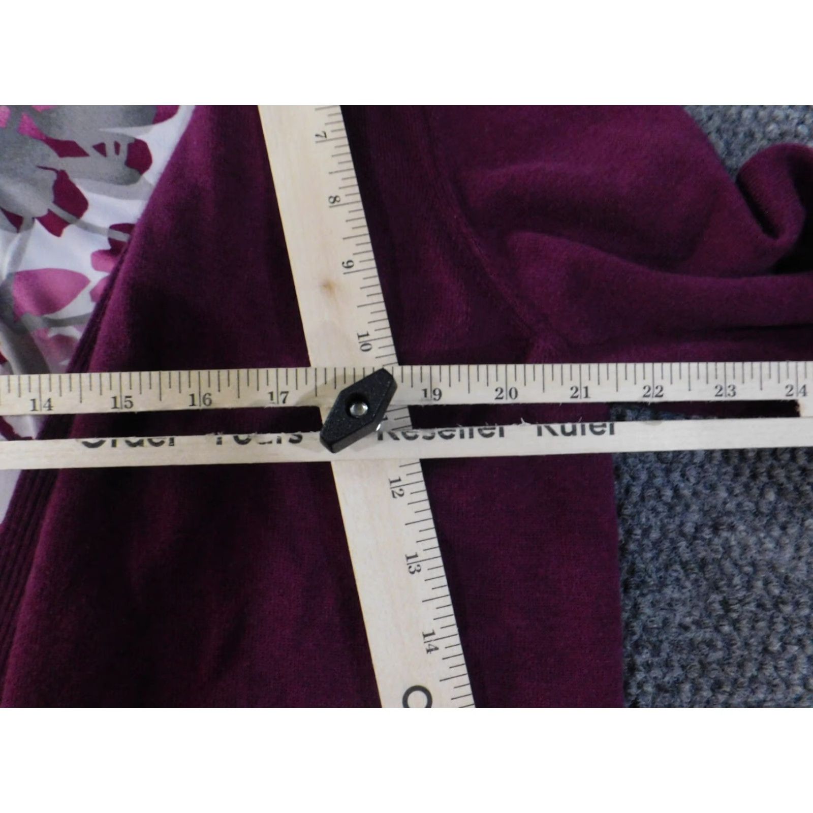 Vintage Alfred Dunner Sweater Cardigan XL Purple Floral Lined Rayon Womens Knit Raglan Sleeve Round Neck Modern American Size XL / US 12-14 / IT 48-50 - 6 Thumbnail