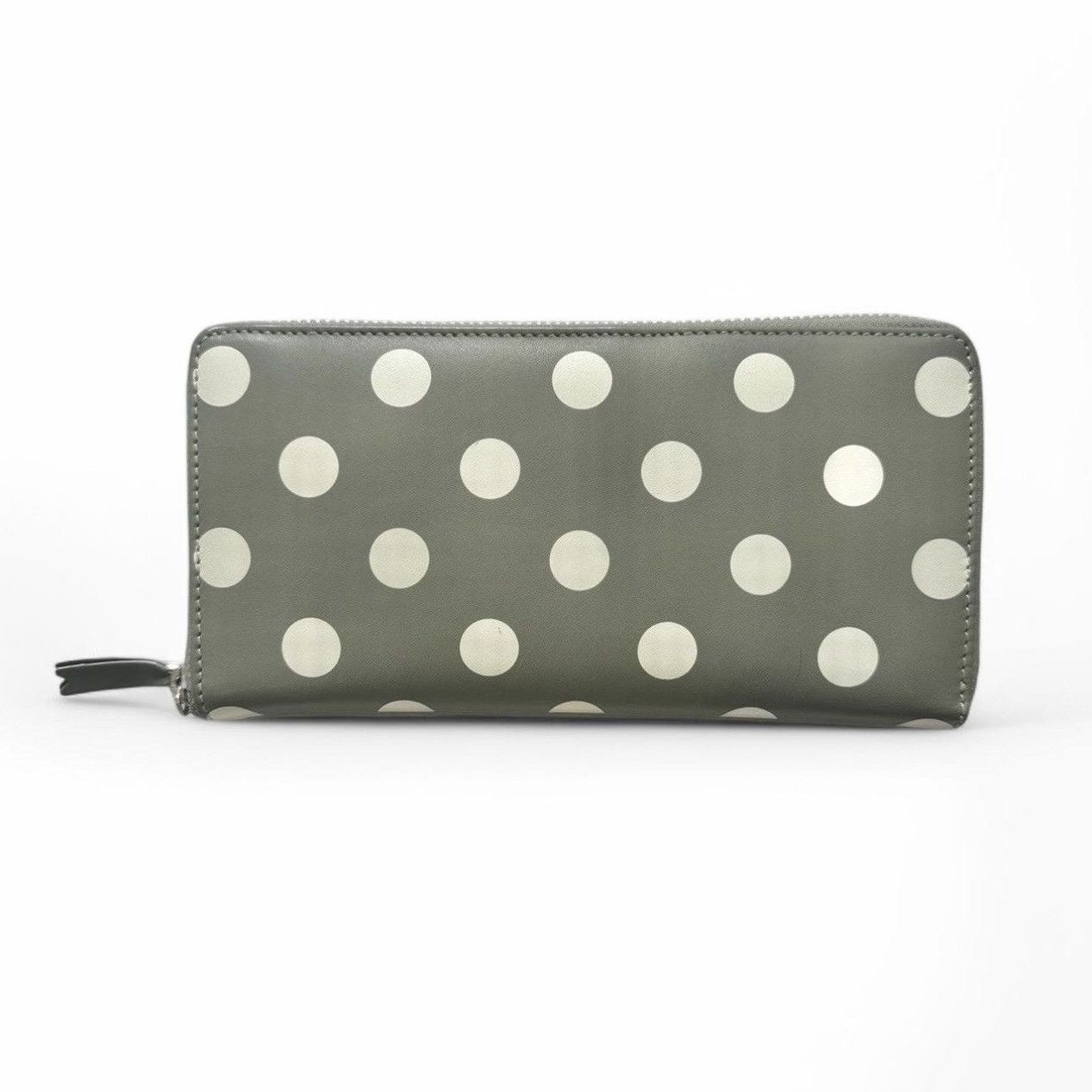 Comme des Garcons Comme des Garçon Grey Polka Dot Long Leather Wallet Size ONE SIZE - 1 Thumbnail