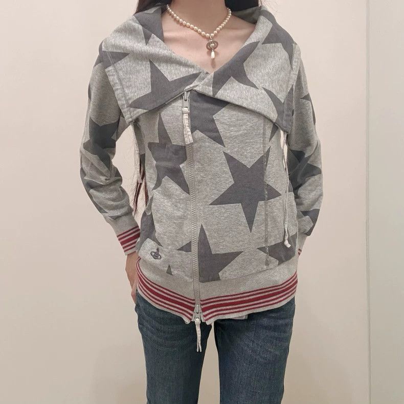 Vivienne Westwood Vivienne Westwood Gray star alternate collar hoodie jacket Size M / US 6-8 / IT 42-44 - 2 Thumbnail