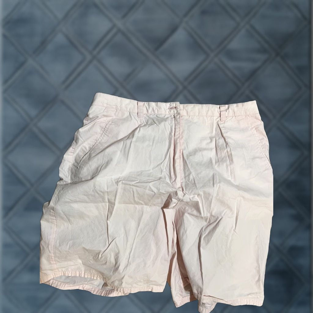 Liz Claiborne Liz Claiborne LizSport Pleated Light Pink Mom Shorts Size 16 Women's Cotton Short Slit Pockets 4" Inseam Casual Summer 90s 80s Size 38" / US 16 / IT 52 - 1 Thumbnail