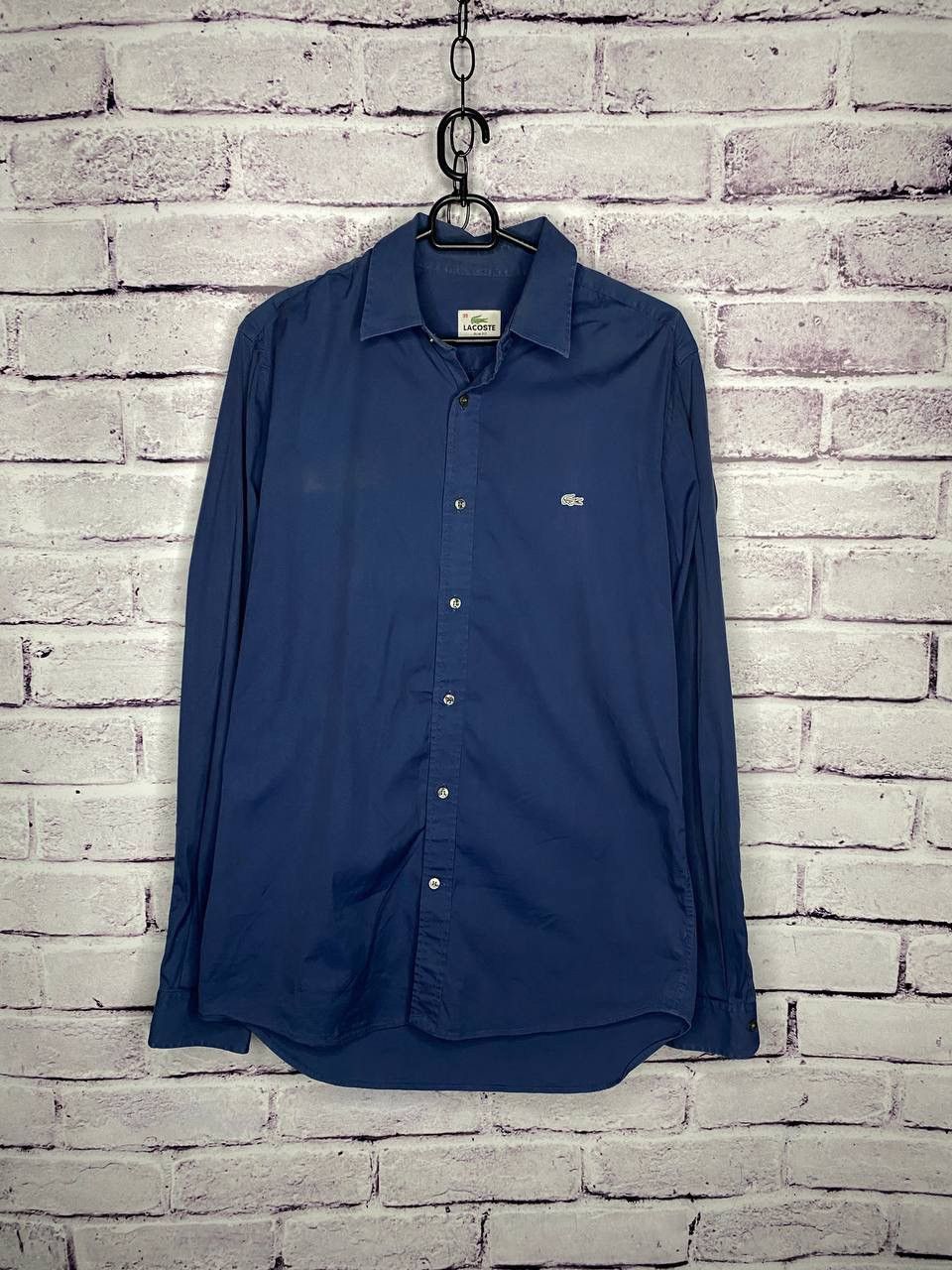 Lacoste MENS Shirt buttons up Lacoste Vintage STREETWEAR old money Size US L / EU 52-54 / 3 - 1 Thumbnail