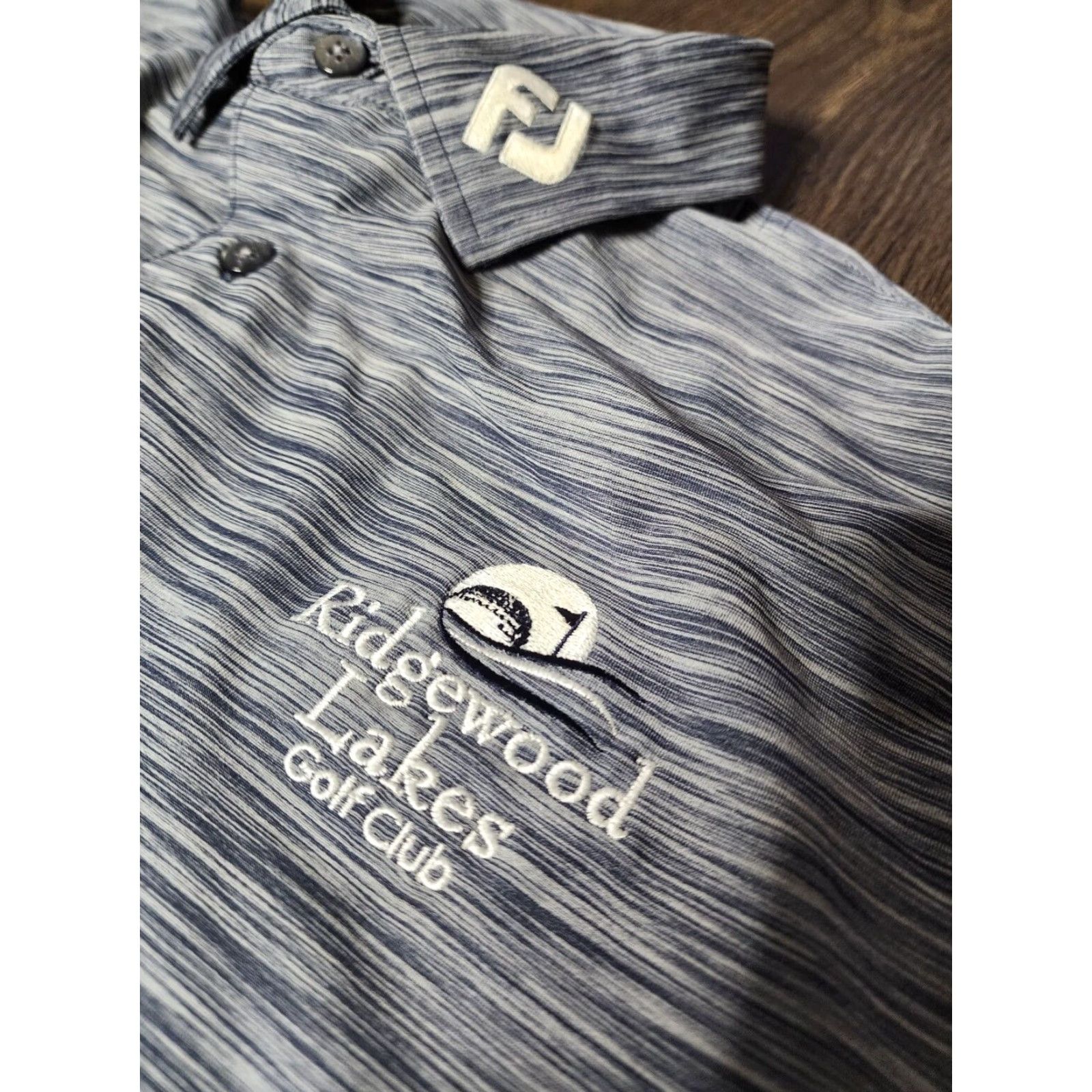 Footjoy FootJoy Polo Shirt Mens L Short Sleeve Navy Blue Ridgewood Lakes Golf Club FJ Shirt Size US L / EU 52-54 / 3 - 2 Thumbnail