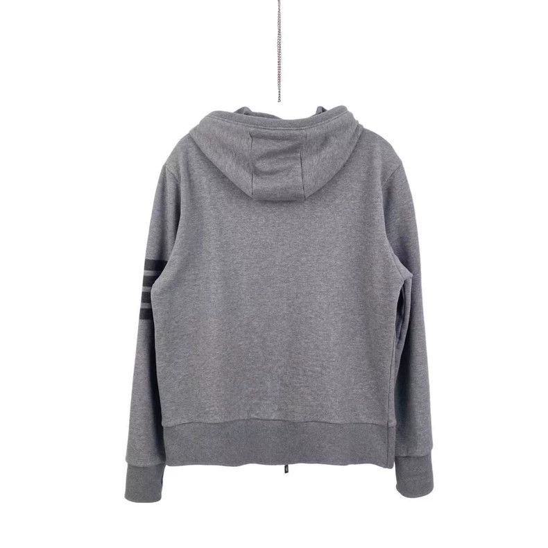 Thom Browne Thom Browne Gray zip hoodie Size US L / EU 52-54 / 3 - 2 Thumbnail