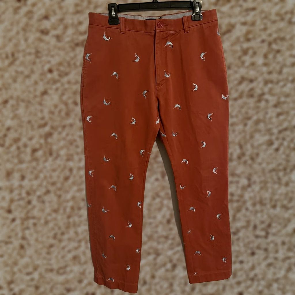 J.Crew J.Crew Chino Pants Men's 32x32 Preppy Pastel Red Salmon Swordfish Marlin 62938 Size US 32 / EU 48 - 1 Thumbnail