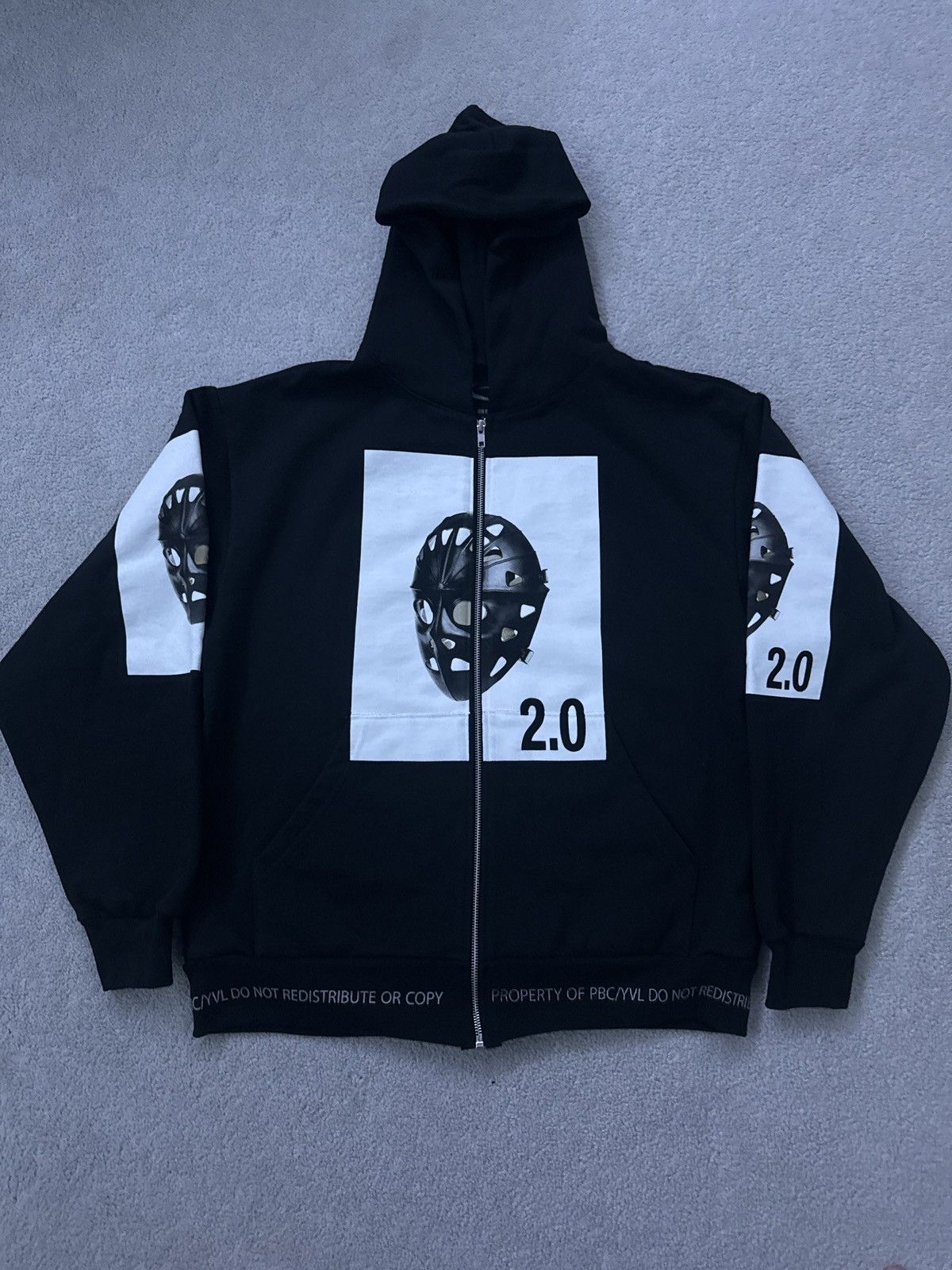 Playboi Carti Playboi Carti Antagonist 2.0 Tour "Mask" Zip Up Size S Size US S / EU 44-46 / 1 - 2 Thumbnail