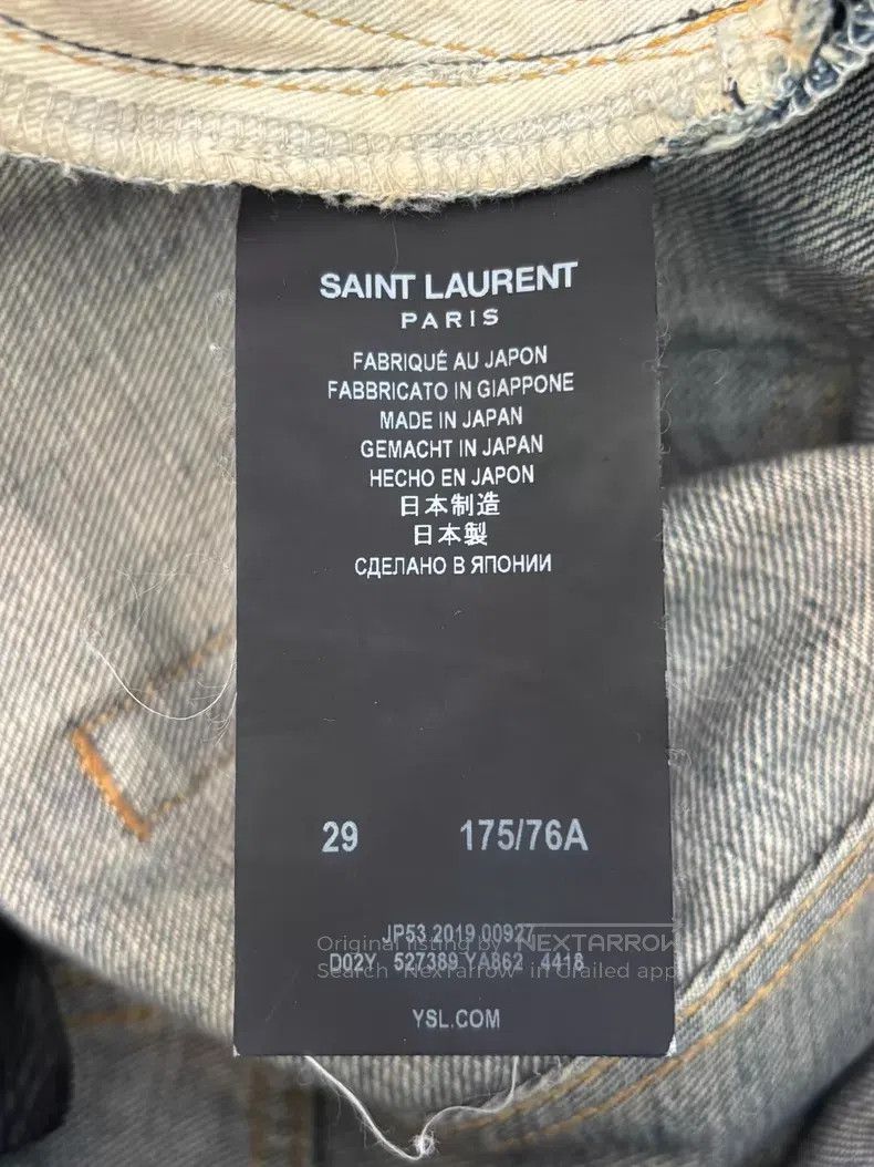 Saint Laurent Paris Saint Laurent Paris Blue Patch Denim Jeans i Size US 29 - 6 Thumbnail