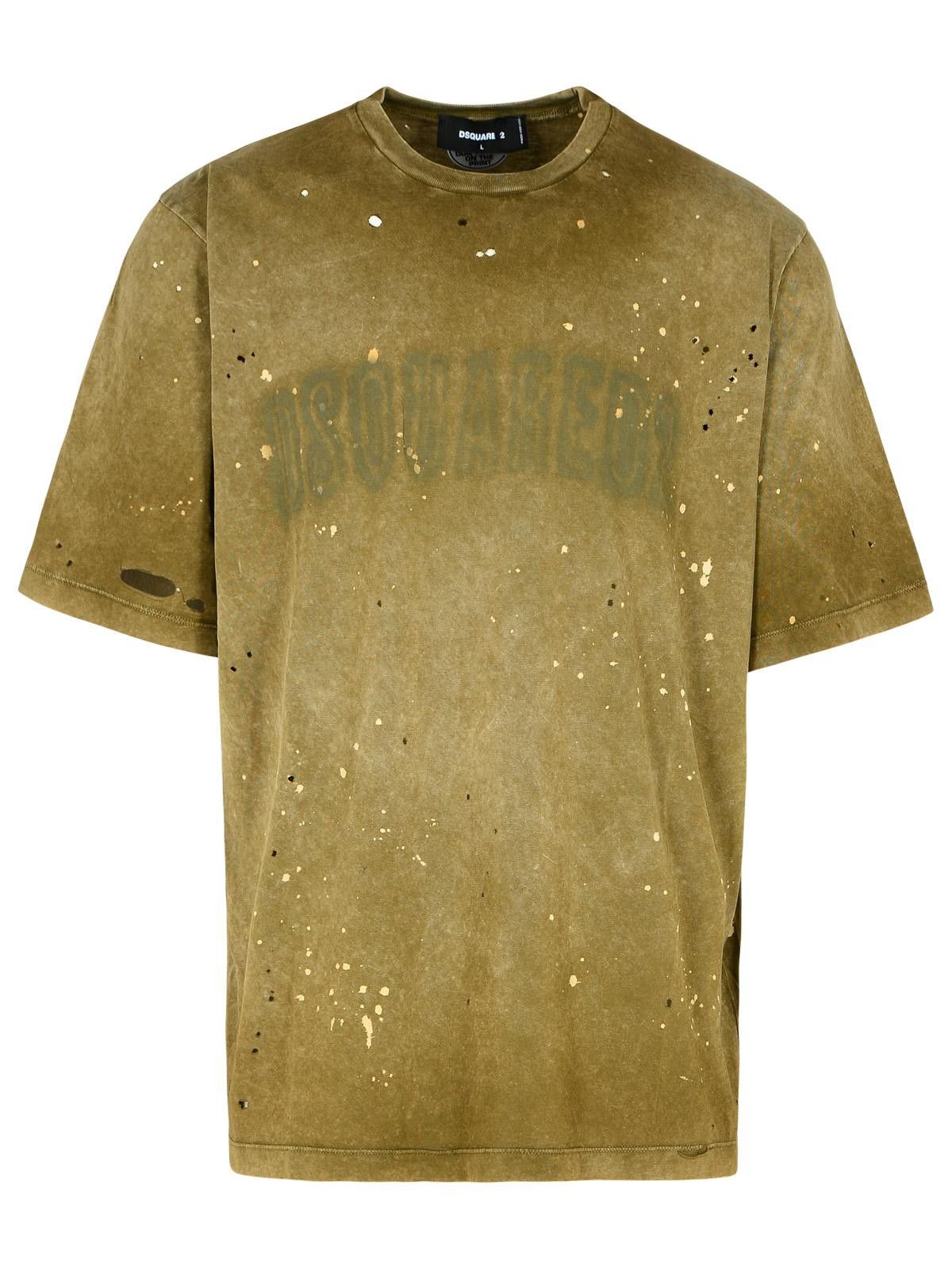 Dsquared2 DSQUARED2 Green Cotton T-Shirt Size US M / EU 48-50 / 2 - 1 Thumbnail