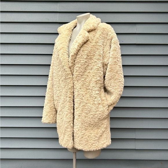 Calvin Klein Calvin Klein Beige Mid Length Faux Fur Coat~M~ Size M / US 6-8 / IT 42-44 - 2 Thumbnail