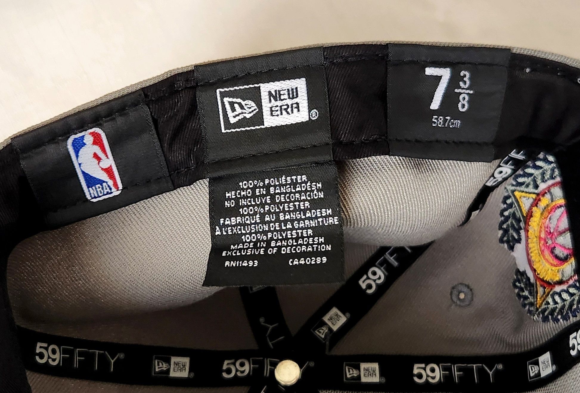 New Era New era Washington Wizards Hat Mens 7 3/8 Gray 59Fifty NBA Size ONE SIZE - 6 Thumbnail