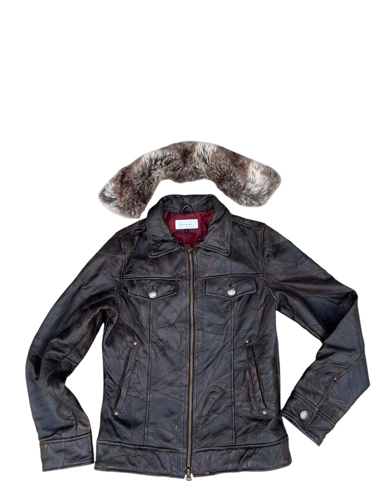 If Six Was Nine Faux Fur Patchwork Sheepskin Leather Jacket All The Way Size US S / EU 44-46 / 1 - 4 Thumbnail