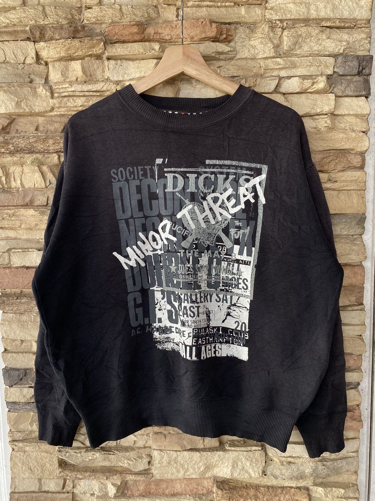 Vintage Vintage Minor Threat Sweatshirt Band Size US XL / EU 56 / 4 - 1 Thumbnail