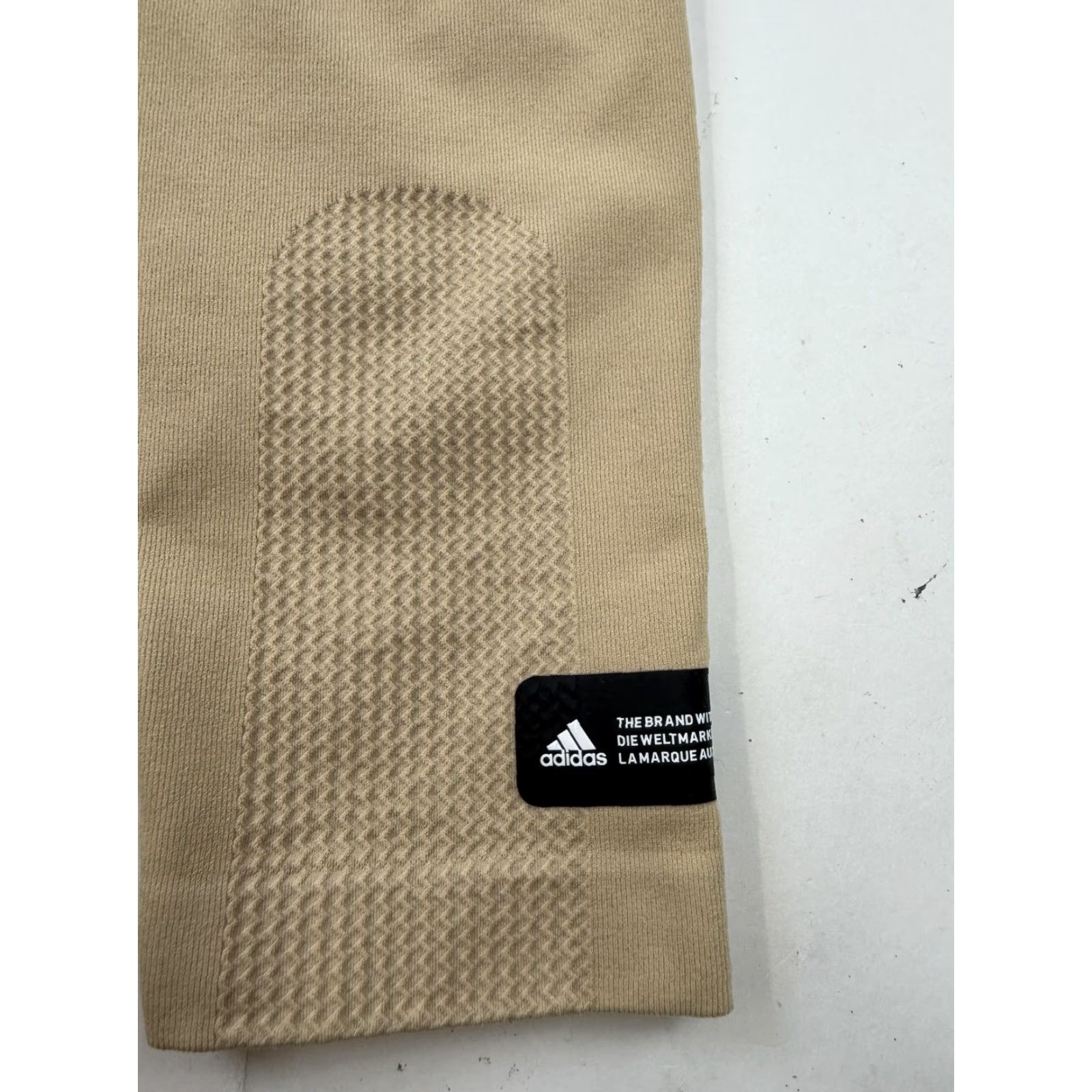 Adidas Adidas Leggings Womens Small Beige Formotion Compression Seamless Ribbed Yoga Size 28" / US 6 / IT 42 - 2 Thumbnail