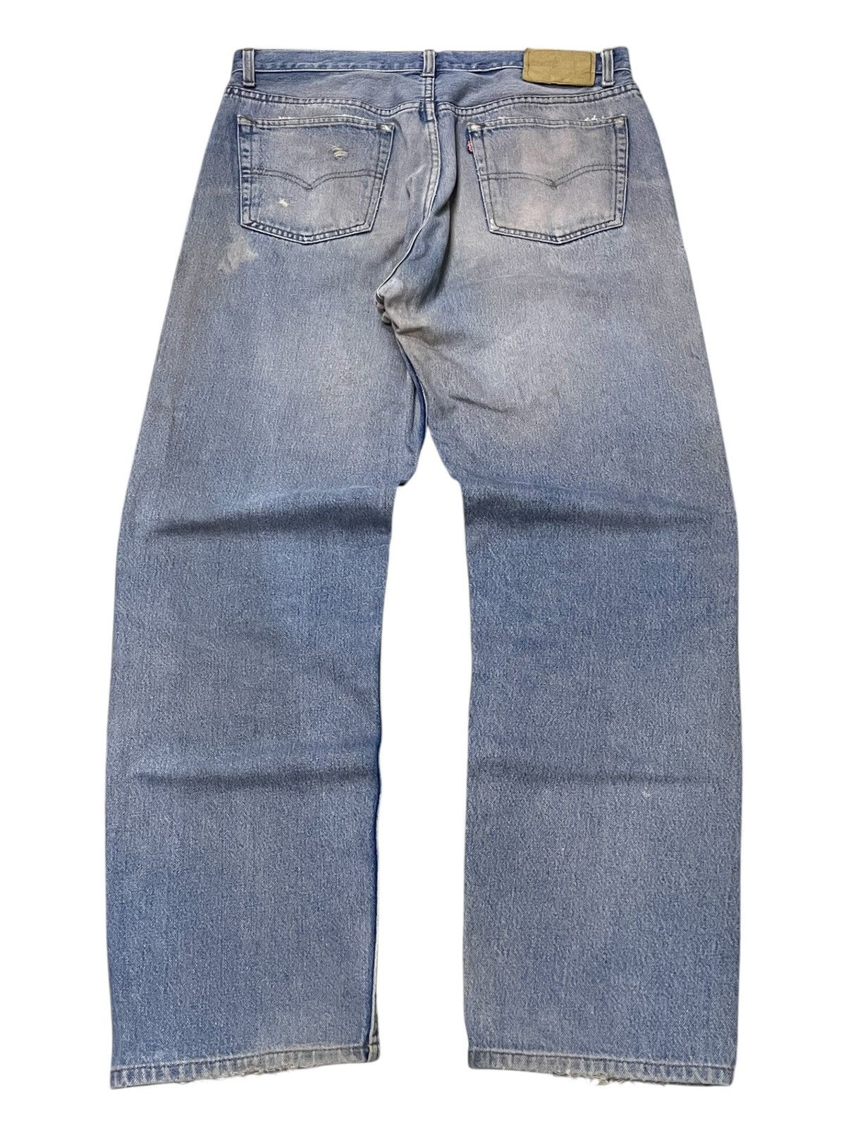 LVC × Levi's × Vintage Vintage Levis 501 Muddy Wash Distressed Jeans Size US 34 / EU 50 - 2 Thumbnail