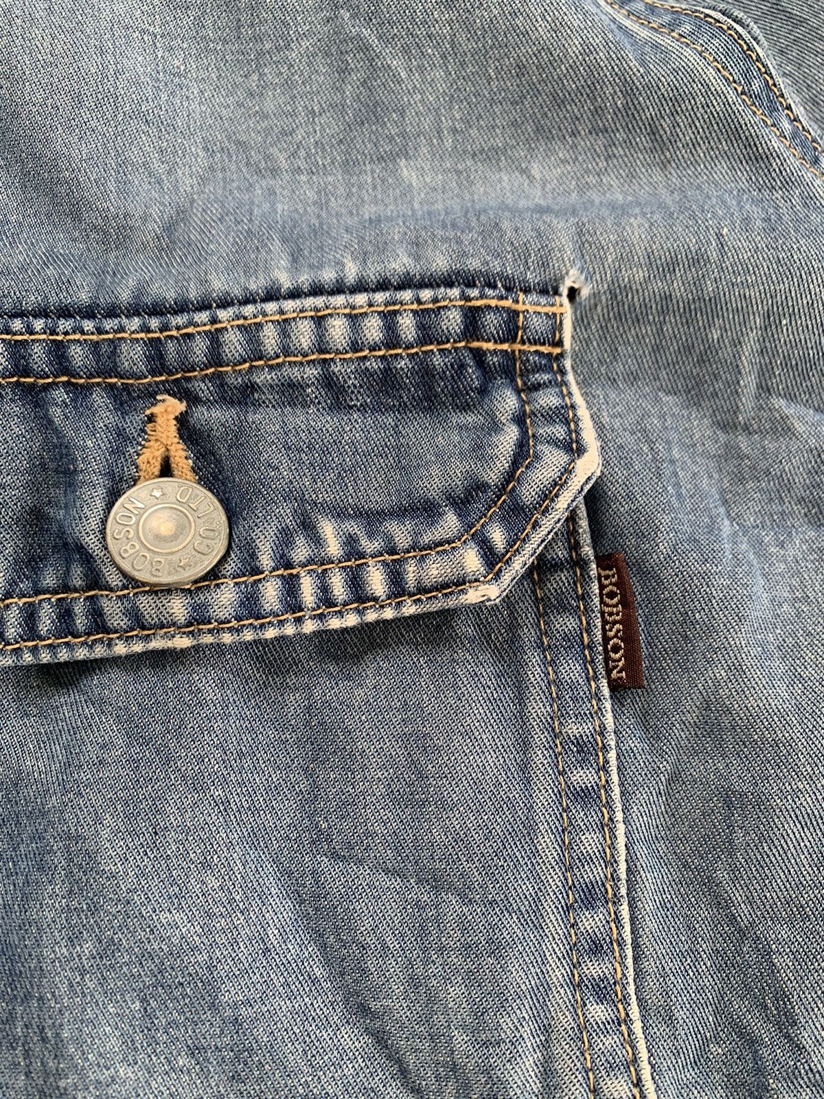 Japanese Brand Bobson Jeans Pleated Centre Jacket Made in Japan Size US M / EU 48-50 / 2 - 5 Thumbnail