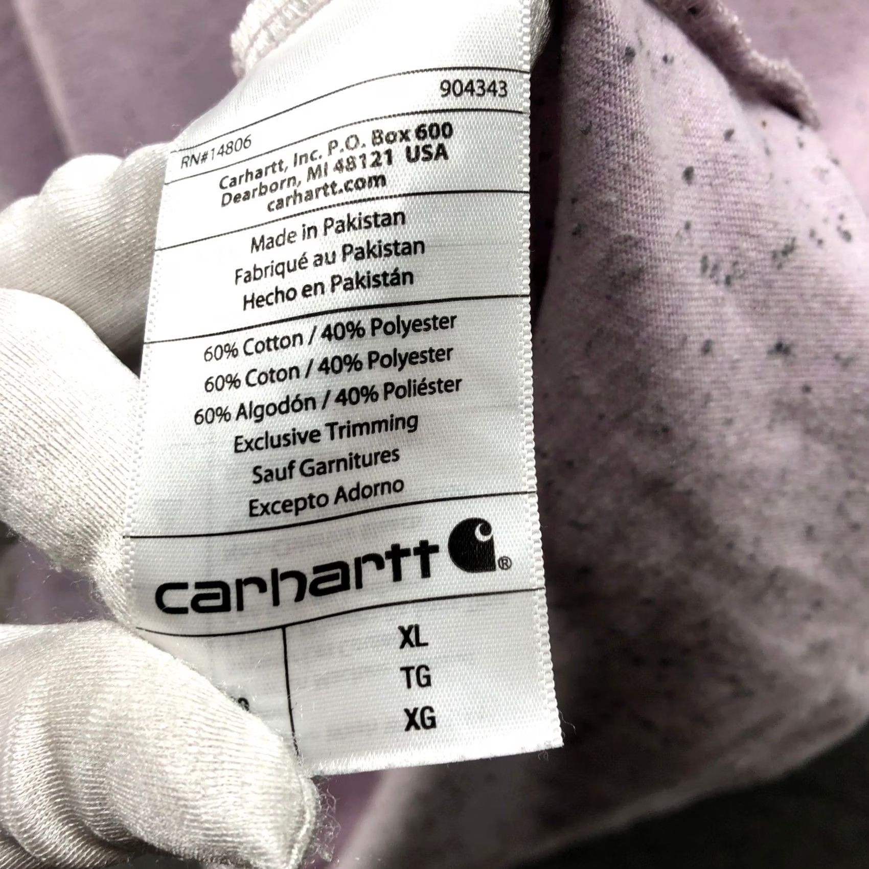 Carhartt Carhartt T-Shirt Mens XL Loose Fit Pocket Purple Speckled Heavyweight Crew Neck Short Sleeve Size US XL / EU 56 / 4 - 7 Thumbnail