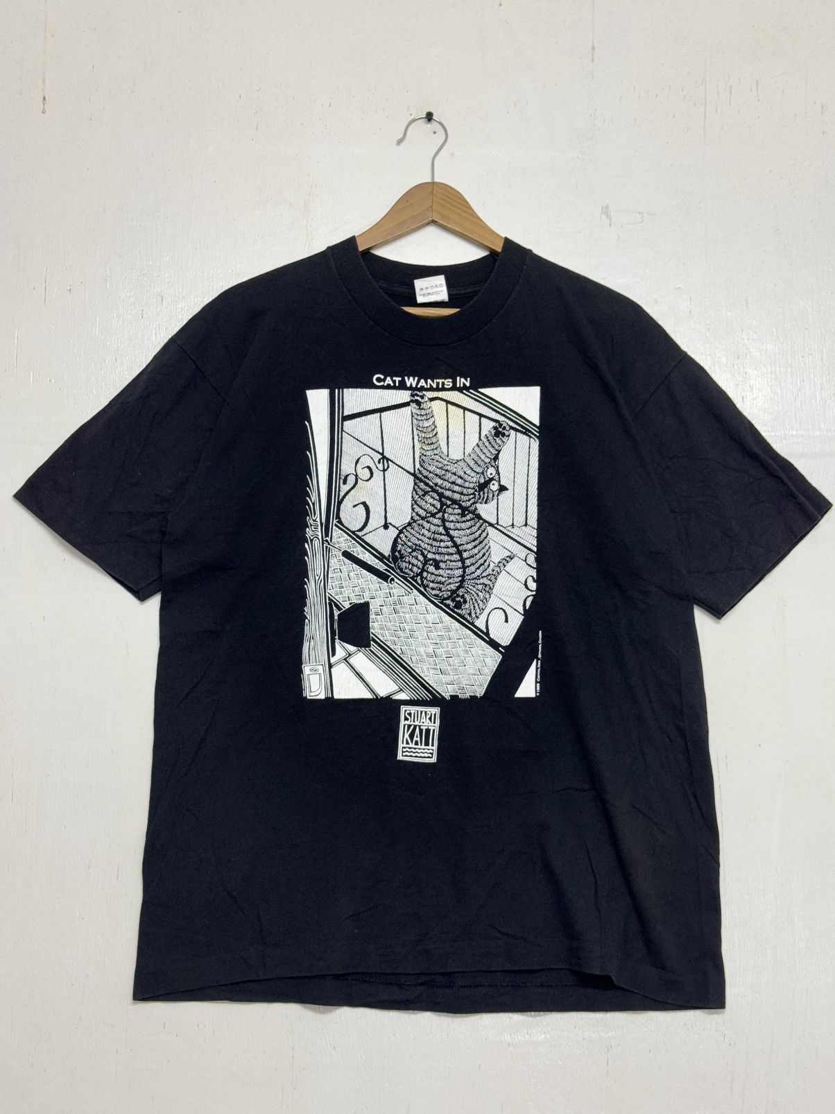 Vintage Vintage Stuart Katt Grapic 90s Size US L / EU 52-54 / 3 - 3 Thumbnail