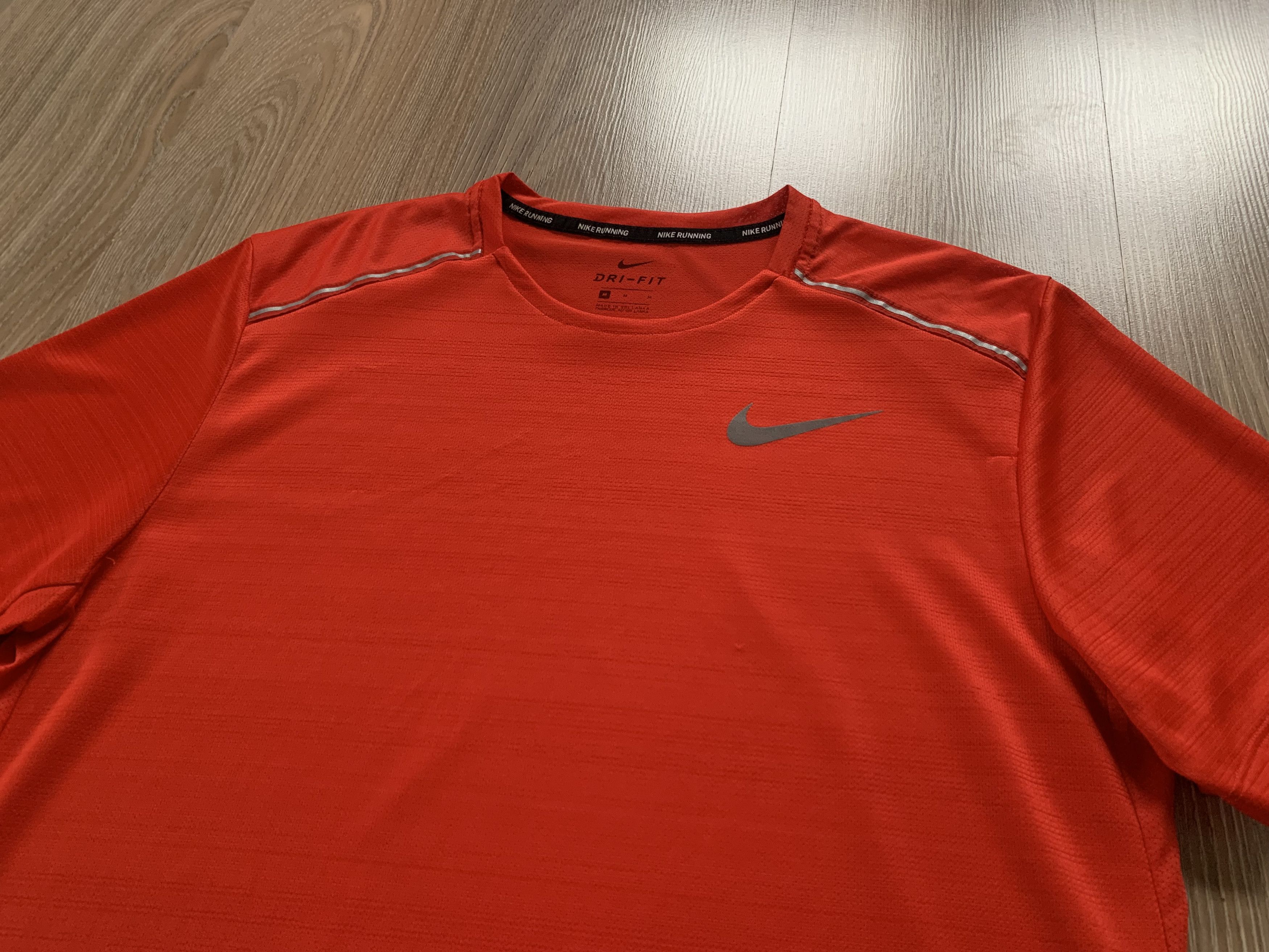 Nike Nike Running Dri Fit Orange Reflective T Shirt Size US M / EU 48-50 / 2 - 4 Thumbnail