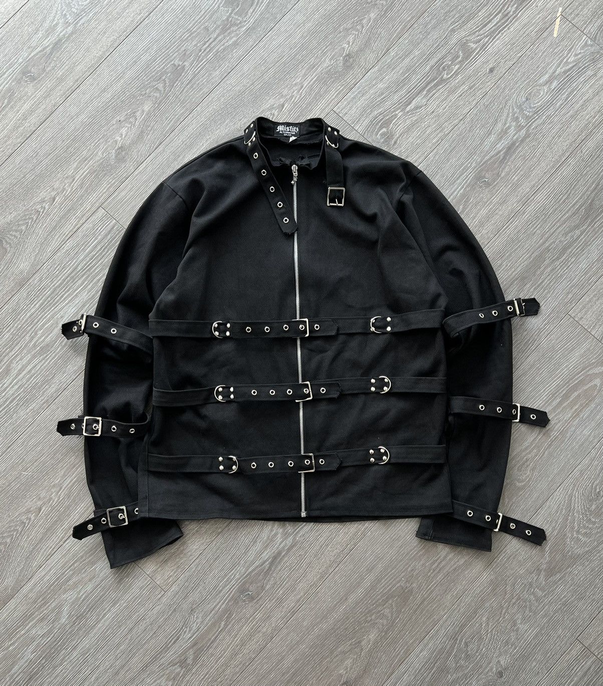 image of Avant Garde Type Rick Owens Style Japanese Punk Jacket in Black, Men's (Size Medium)