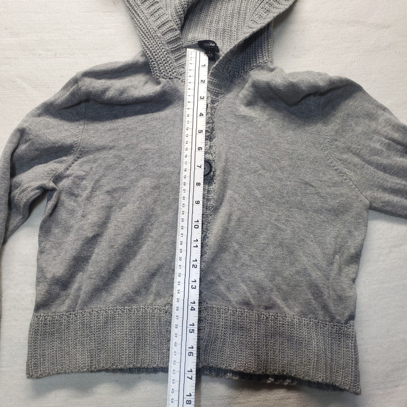 Mossimo Mossimo Jacket Women's Adult Large Gray Crop Top Neck Flap Coat Long Sleeve Size L / US 10 / IT 46 - 7 Thumbnail