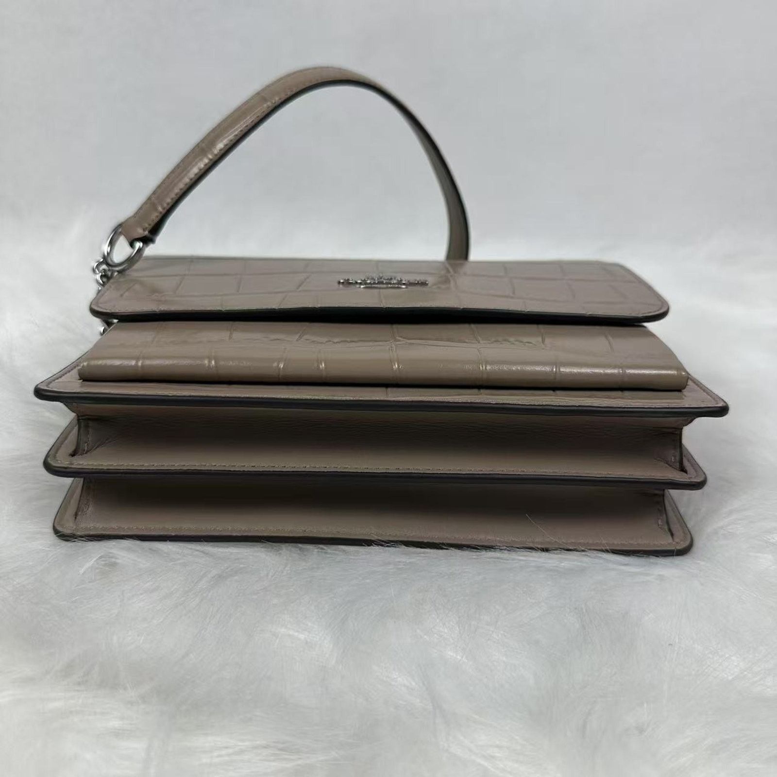 Coach Coach Klare xbody Crocodile-embossed Leather Silver Stone Size ONE SIZE - 9 Thumbnail