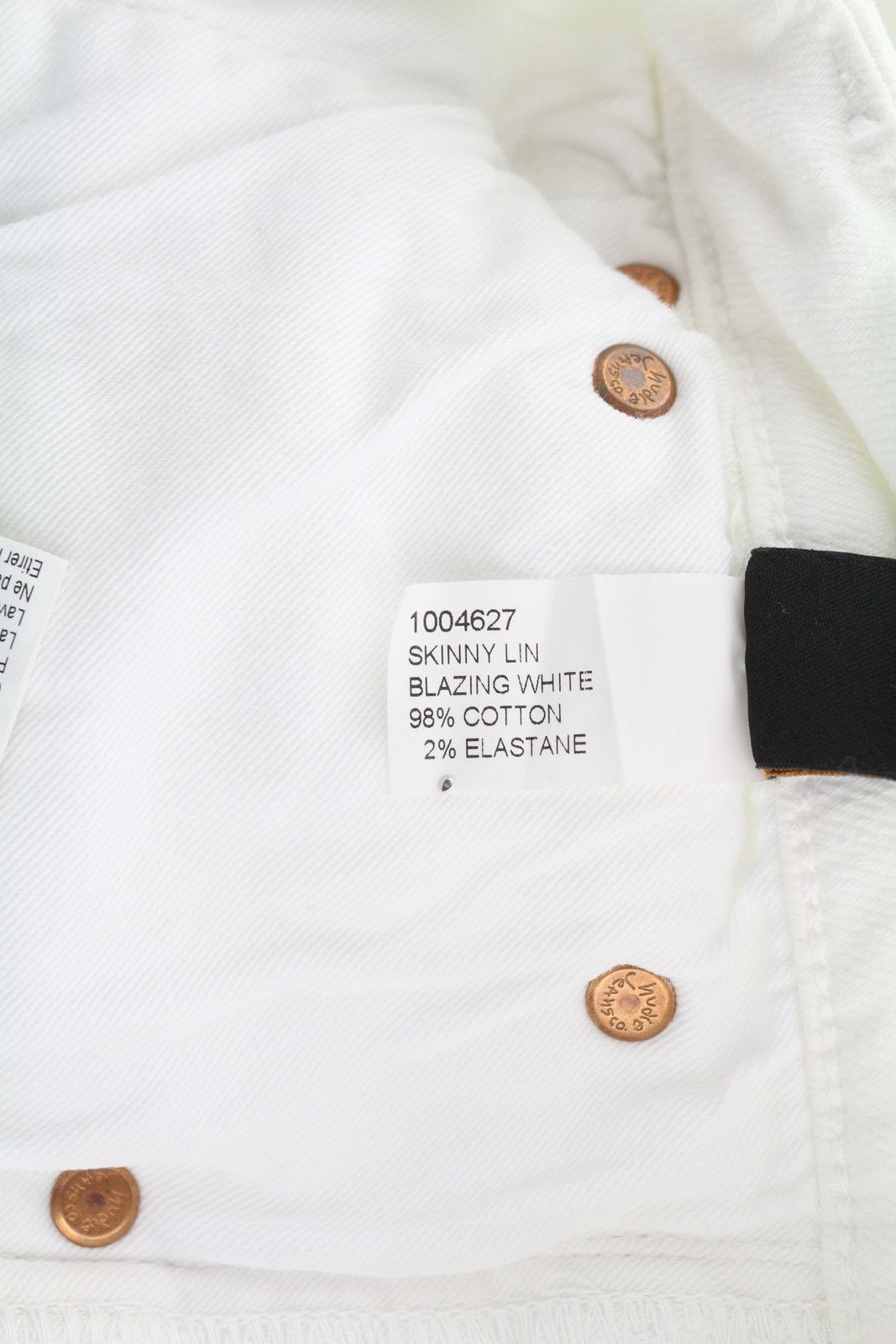 Nudie Jeans SKINNY LIN W30/L32 Denim Blazing White Zip Jeans 83642 Size US 30 / EU 46 - 7 Thumbnail