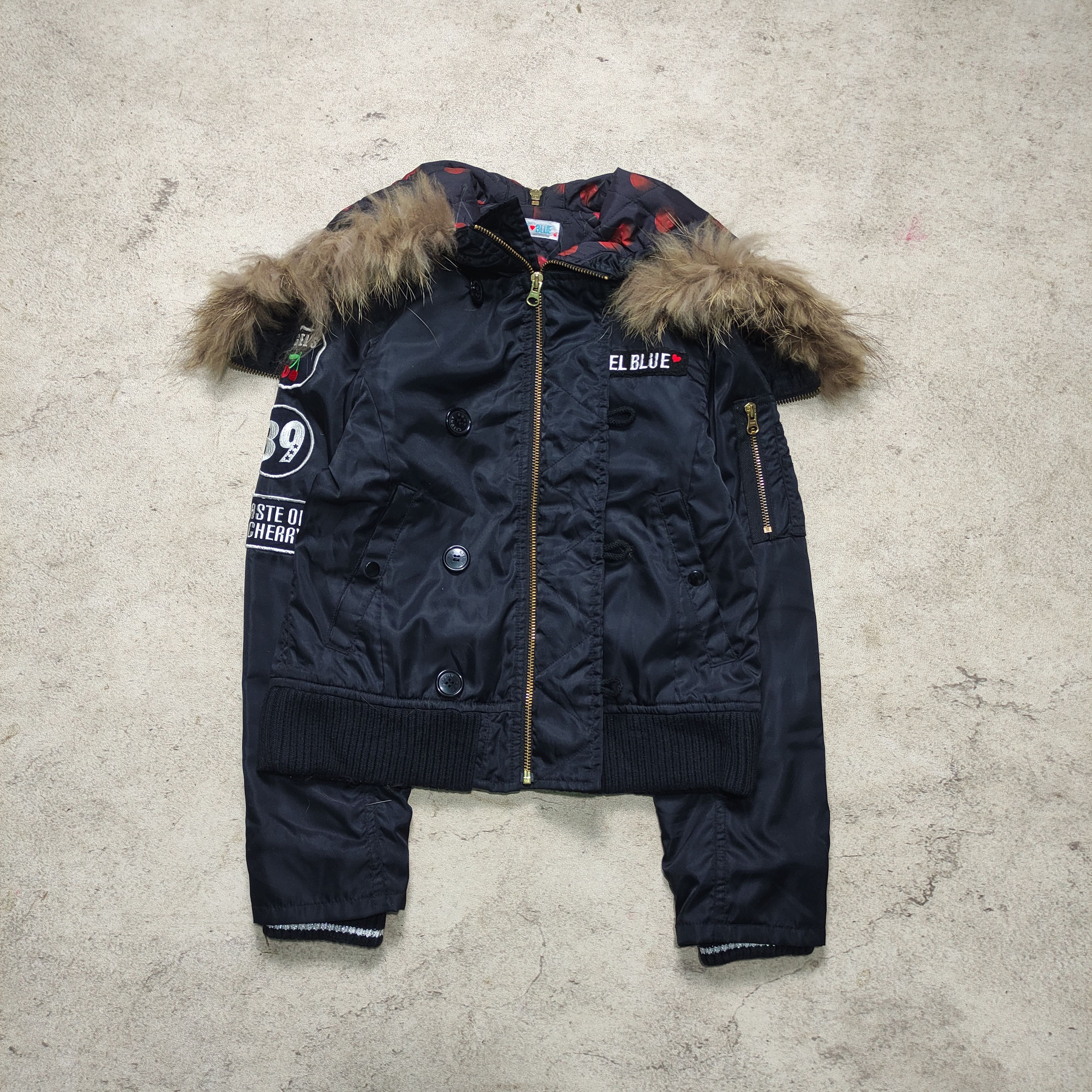 Le Grande Bleu (L.G.B.) Angel Blue Military Fur Jacket - 2000s Size US M / EU 48-50 / 2 - 5 Thumbnail