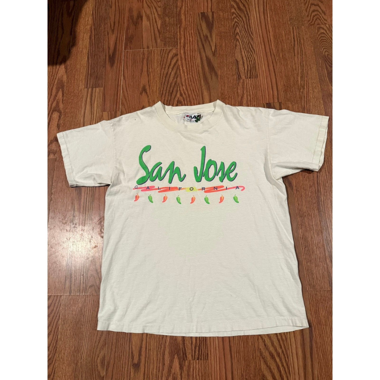 Fila San Jose California vintage neon Size US M / EU 48-50 / 2 - 1 Thumbnail
