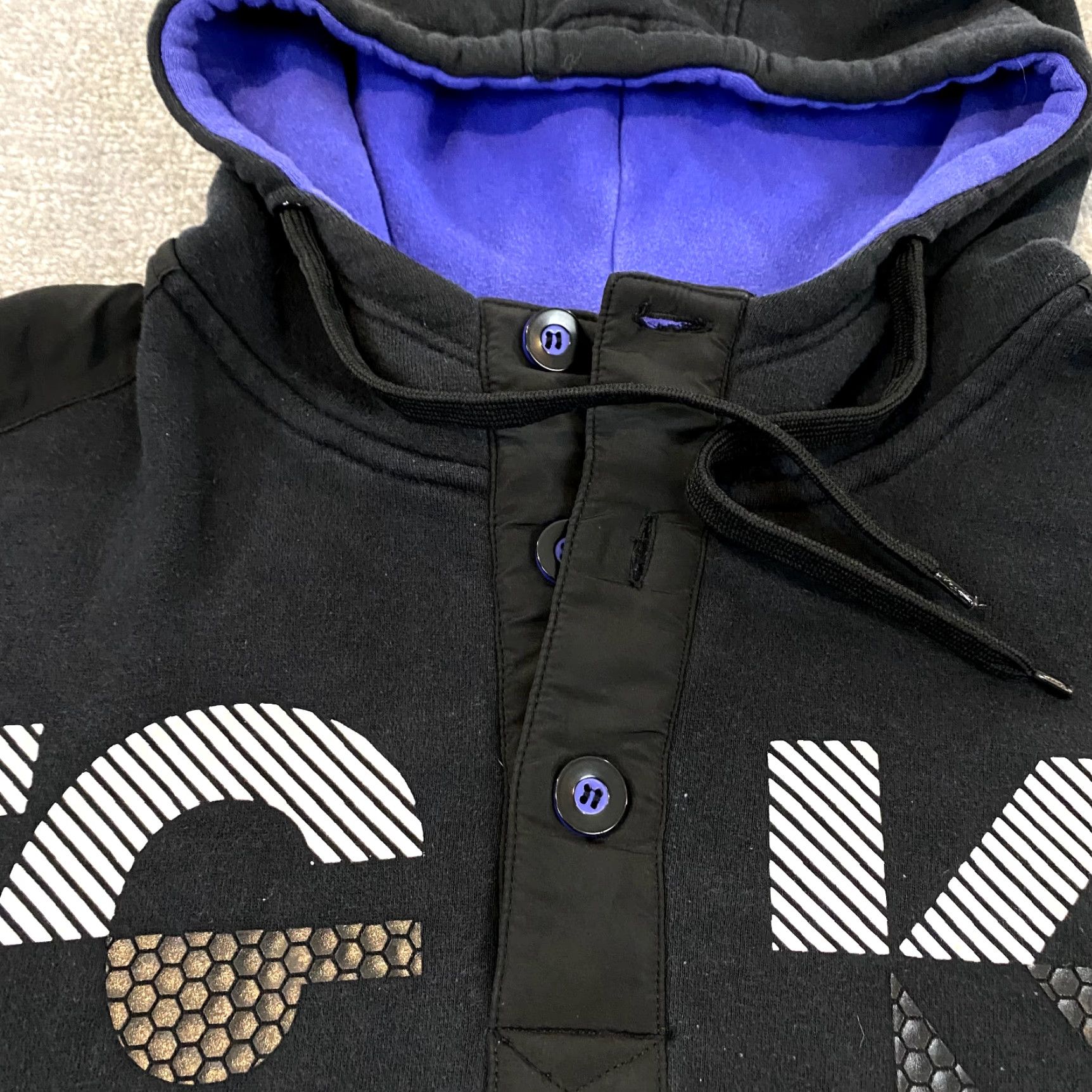 Ecko Unltd. ECKO UNLTD Jacket Mens 2XL Black Fleece 1/4 Button Up Hoodie Skater Grunge Y2K Size US XXL / EU 58 / 5 - 4 Thumbnail