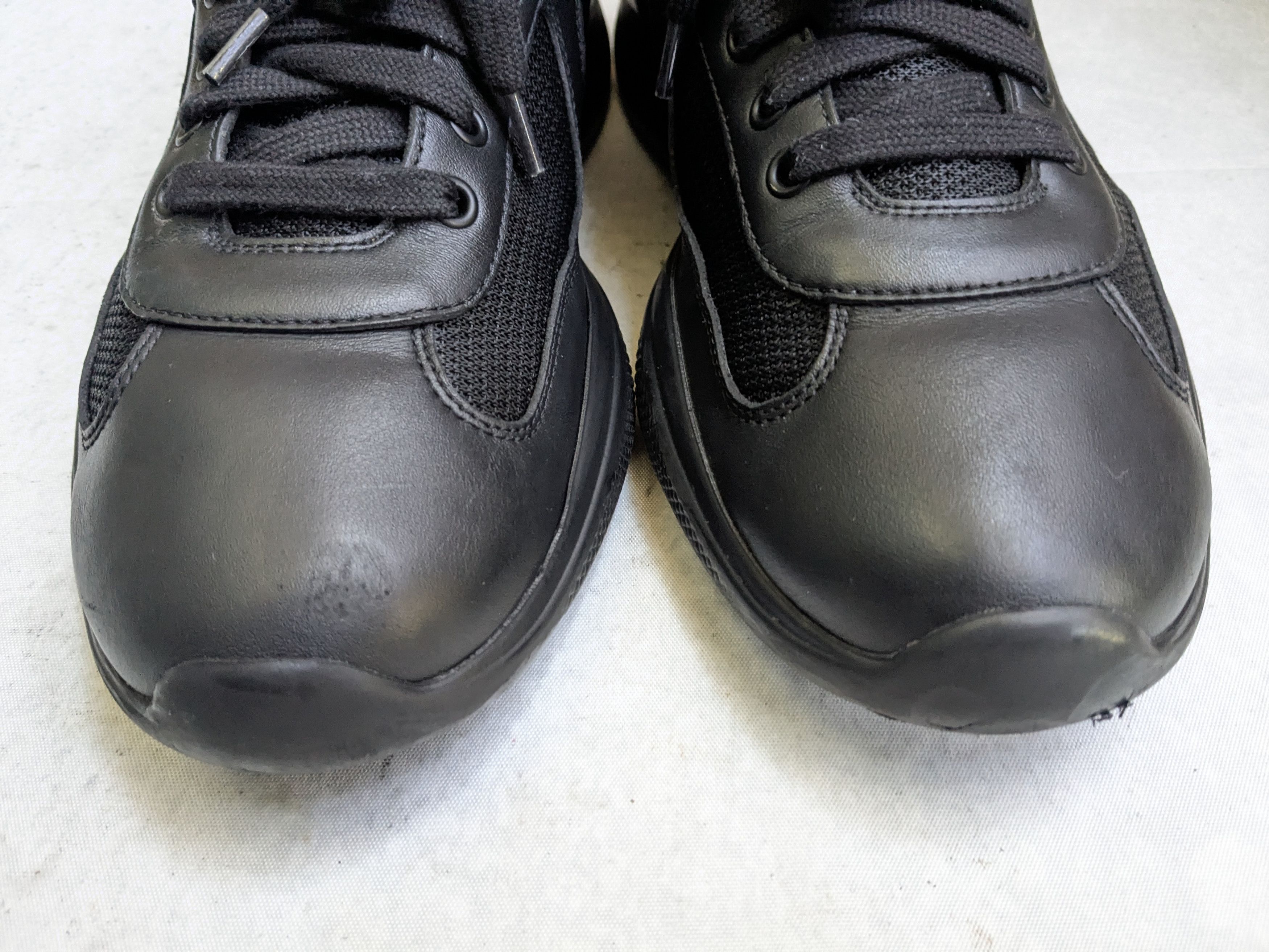 Prada Prada America's Cup Sneakers Black 9.5 Low Tops Leather Red Size US 9.5 / EU 42-43 - 5 Thumbnail