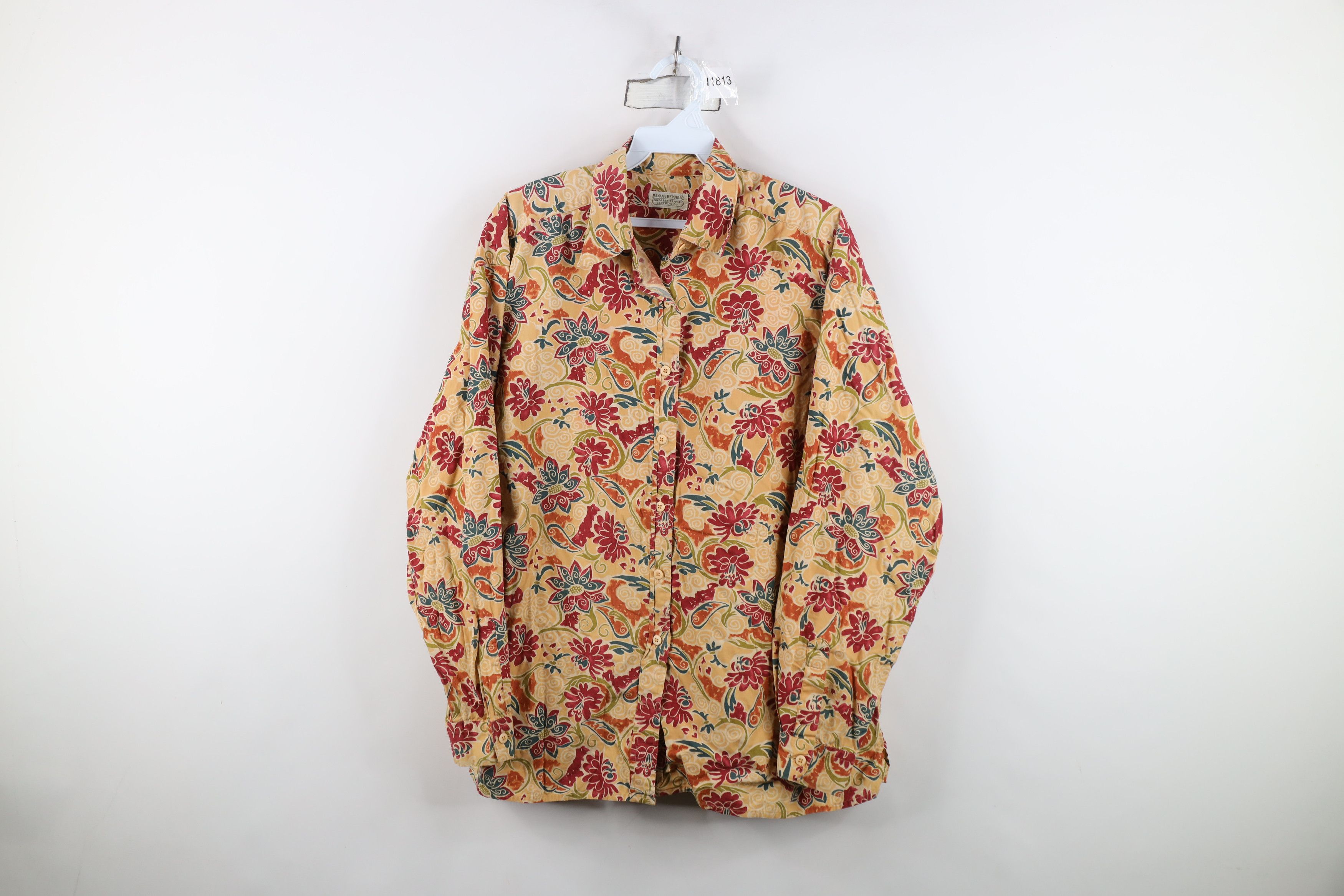Banana Republic Vintage 90s Banana Republic Safari Collared Button Shirt Size XL / US 12-14 / IT 48-50 - 1 Thumbnail