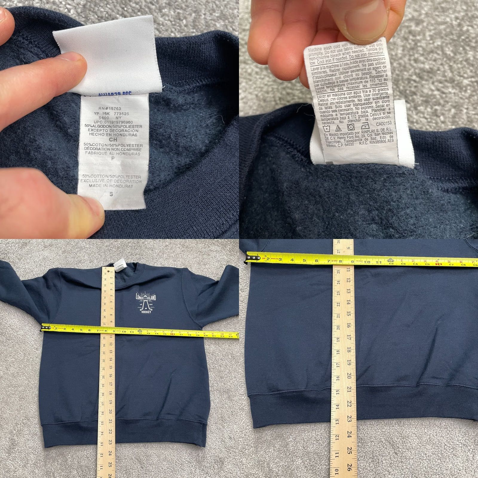 Champion Champion Eco Hockey Pullover Sweatshirt Womens S Navy Blue Logo Outdoor Size S / US 4 / IT 40 - 8 Thumbnail