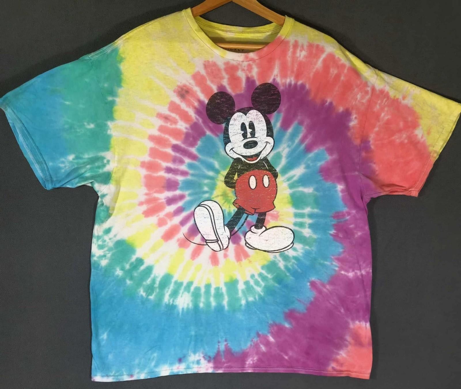 Other Vintage Disney Mickey Mouse Tie Dye XL Rainbow Spiral #3 Size US XL / EU 56 / 4 - 1 Thumbnail