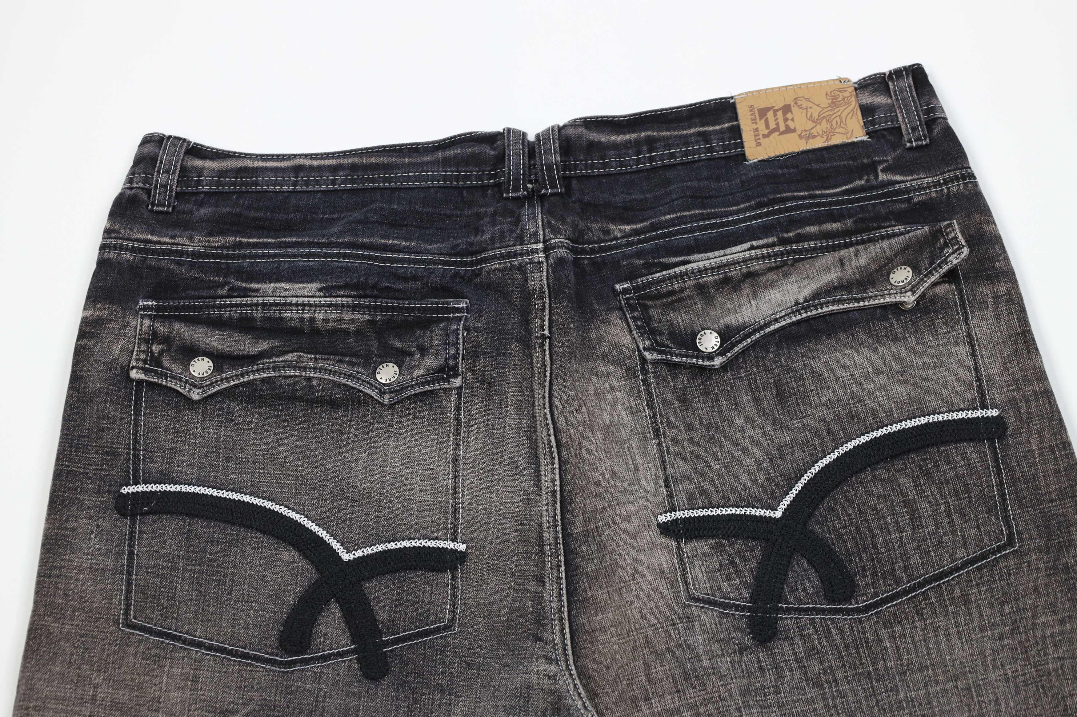 Vintage Vintage 90s Y2K Streetwear Tie Cuff Capris Denim Jeans Black Size US 42 / EU 58 - 11 Thumbnail