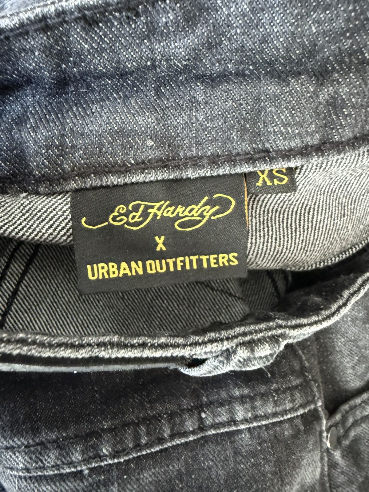 Ed Hardy Ed Hardy UO Exclusive Washed Black Applique Shorts Size US 31 - 5 Thumbnail
