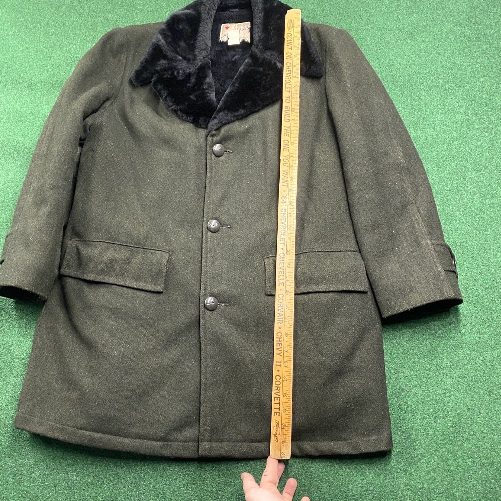 Olive VINTAGE Gordon & Ferguson Parka Overcoat Wool Coat Mens 42 Olive Green 50S 60S Long Size US XS / EU 42 / 0 - 6 Thumbnail