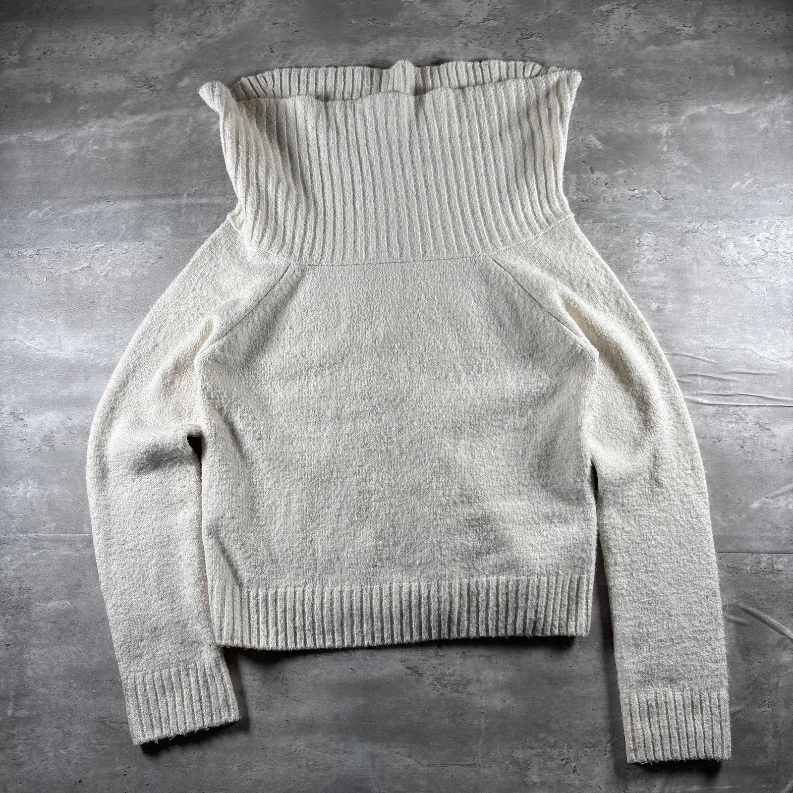 Zara Major Label Group Cream Chunky Knit Cowl Neck Sweater Size M / US 6-8 / IT 42-44 - 1 Thumbnail