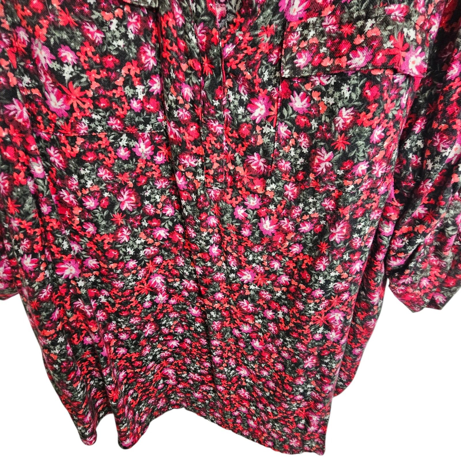 Torrid Torrid Womens Floral Harper Blouse Size 3X Dark Romantic Size 3XL / US 20-22 - 3 Thumbnail