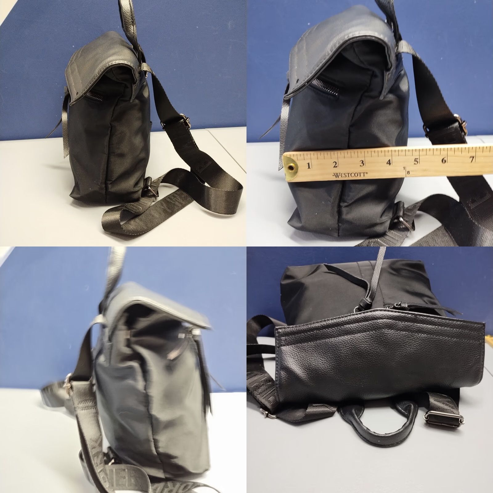 Vintage Botkier New York Trigger Mini Convertible Backpack Womens Black Polyester Lined Size ONE SIZE - 8 Thumbnail