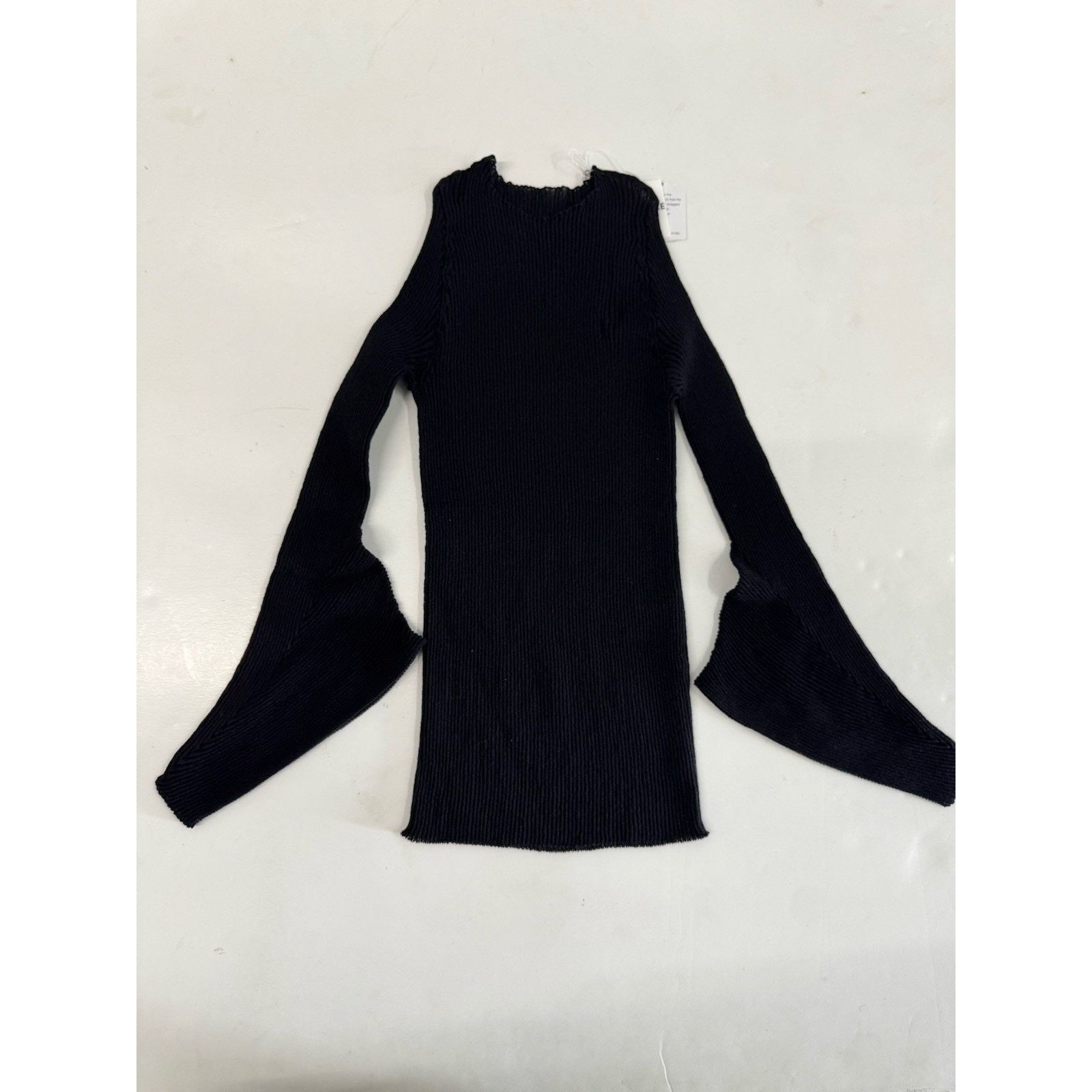 Issey Miyake Issey Miyake Women's Black Spikelet Knit Sweater Size XS / US 0-2 / IT 36-38 - 2 Thumbnail