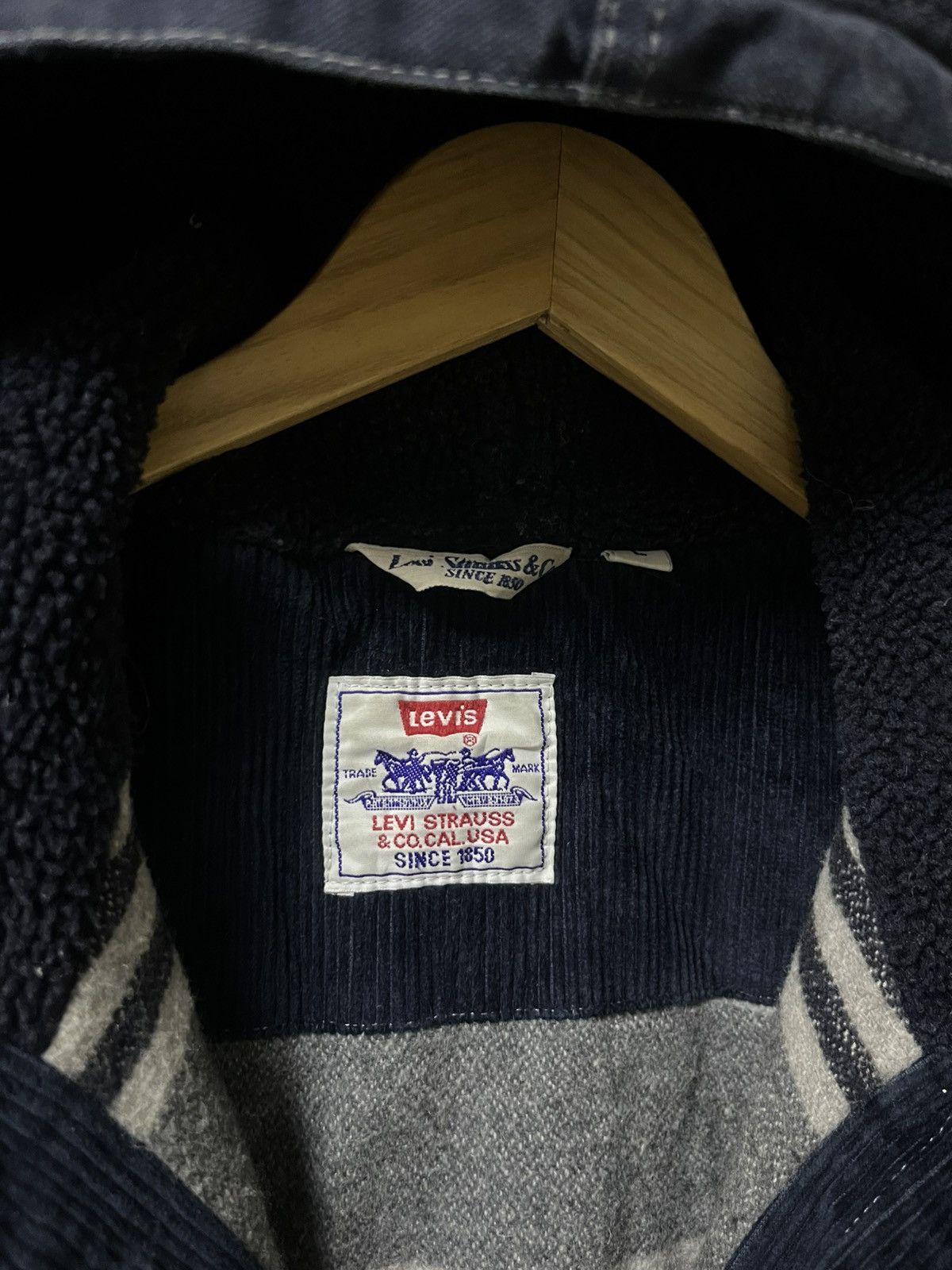 Levi's Vintage Clothing RARE Vintage Levis Italy Denim Wool Jacket Size US L / EU 52-54 / 3 - 4 Thumbnail