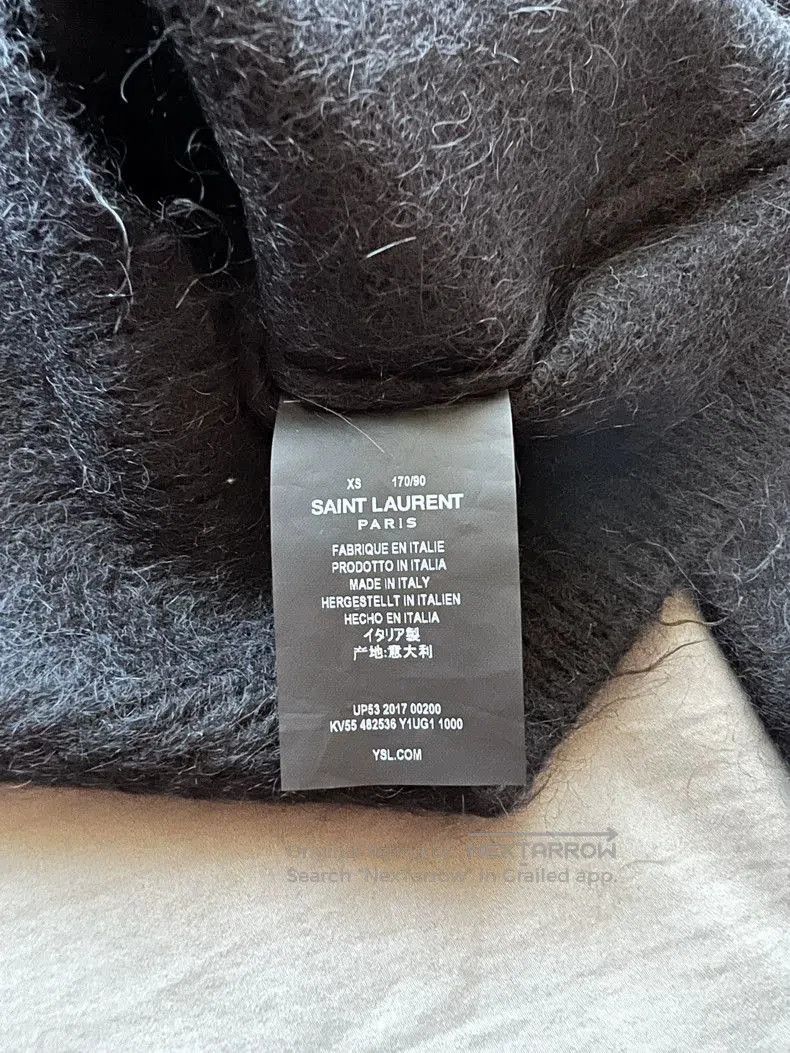 Saint Laurent Paris Saint Laurent Paris Mohair Blend Sweater. Size US XS / EU 42 / 0 - 4 Thumbnail
