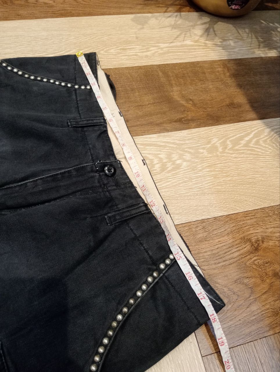 Japanese Brand POWER TO THE PEOPLE JAPAN FADED BLACK STUDDED CARGO PANTS Size US 36 / EU 52 - 11 Thumbnail