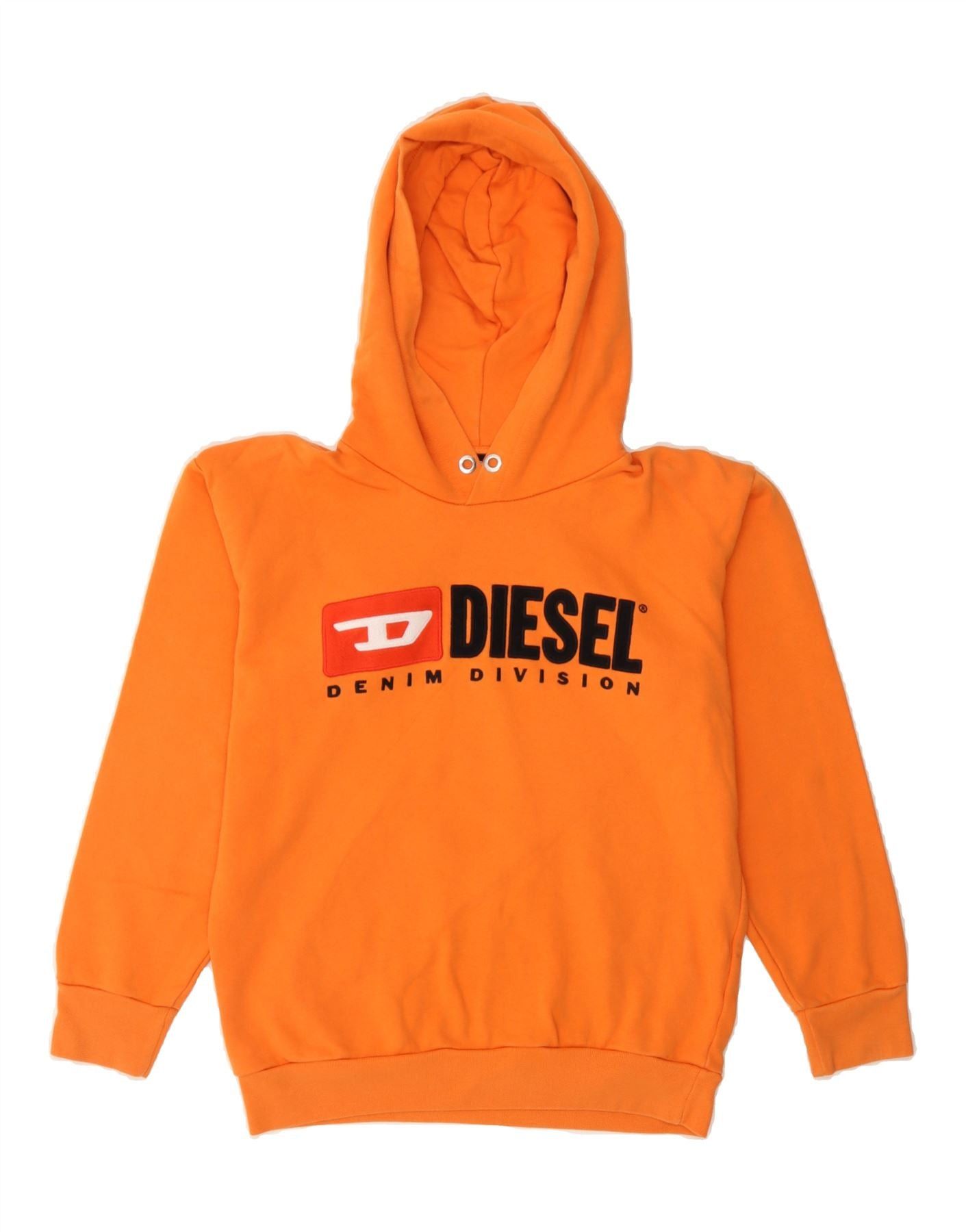Diesel Boys Graphic Hoodie Jumper 11-12 Years Orange Cotton Size M / US 6-8 / IT 42-44 - 1 Thumbnail