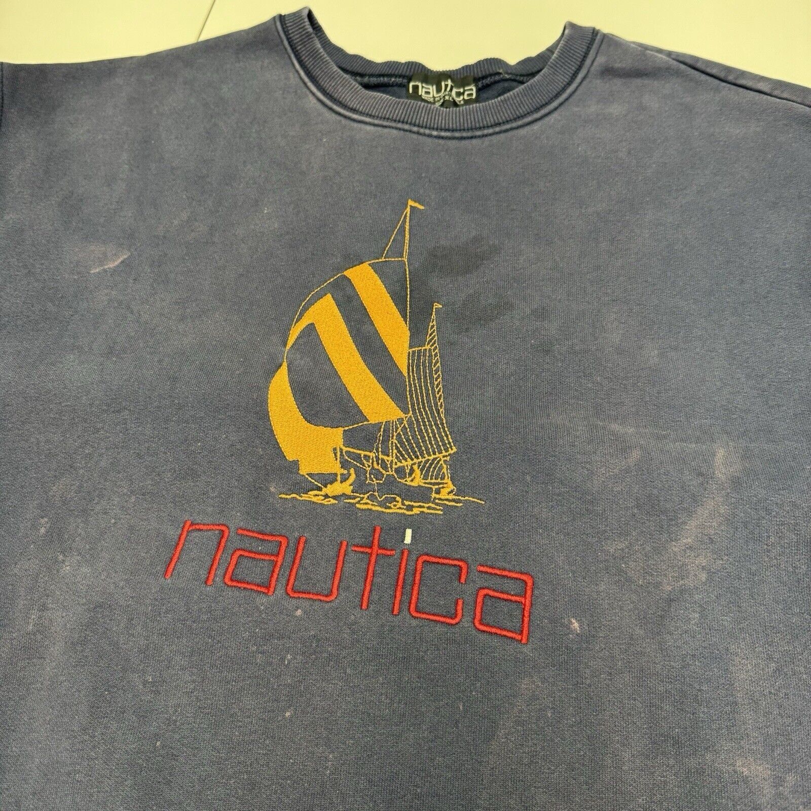 Nautica × Vintage Vintage Nautica Sweatshirt Mens XL Blue Crew Neck Embroidere Size US XL / EU 56 / 4 - 4 Thumbnail