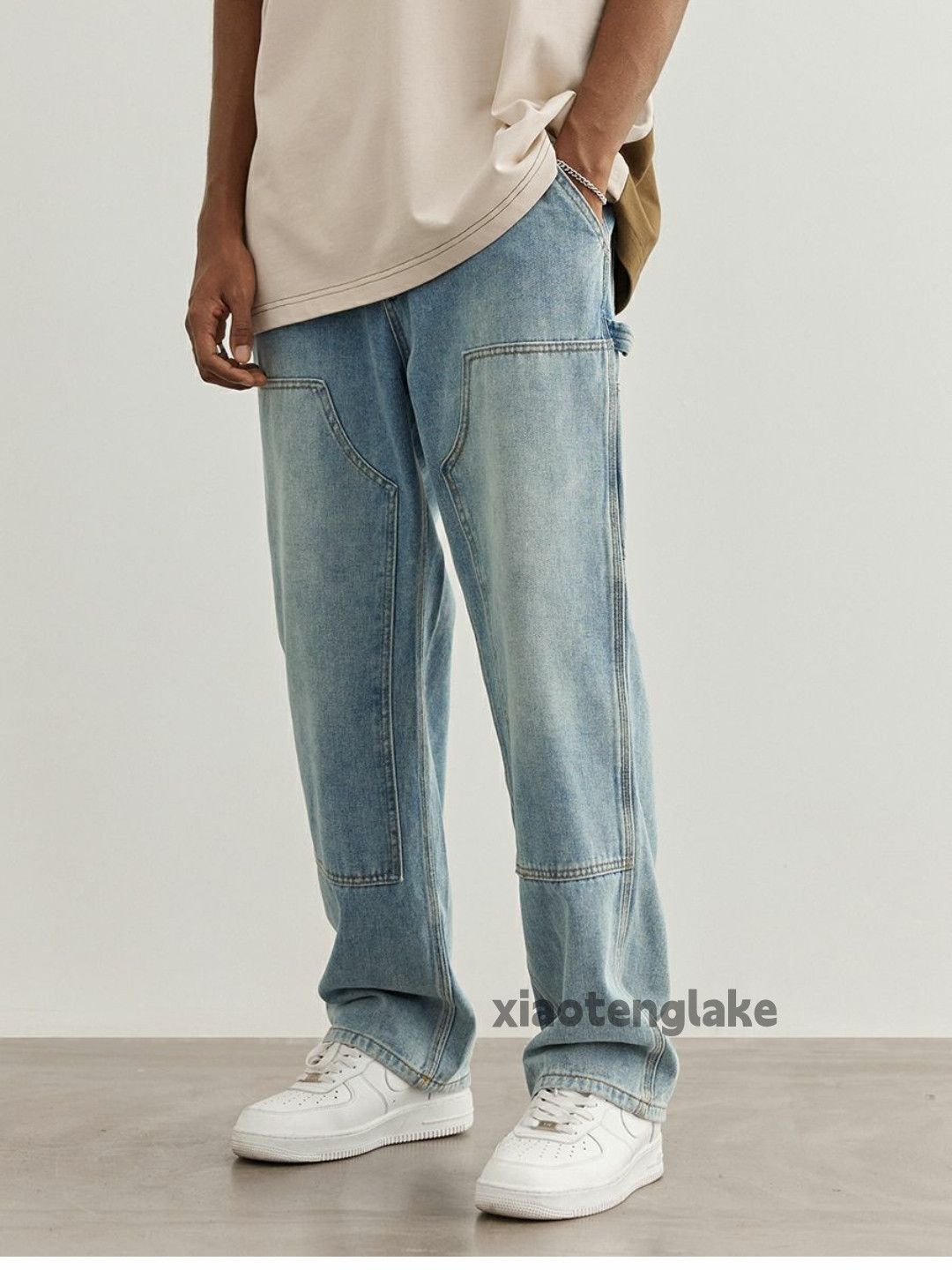 Jean × Vintage washed faded cleanfit loose baggy skate hiphop jeans Size US 36 / EU 52 - 4 Thumbnail
