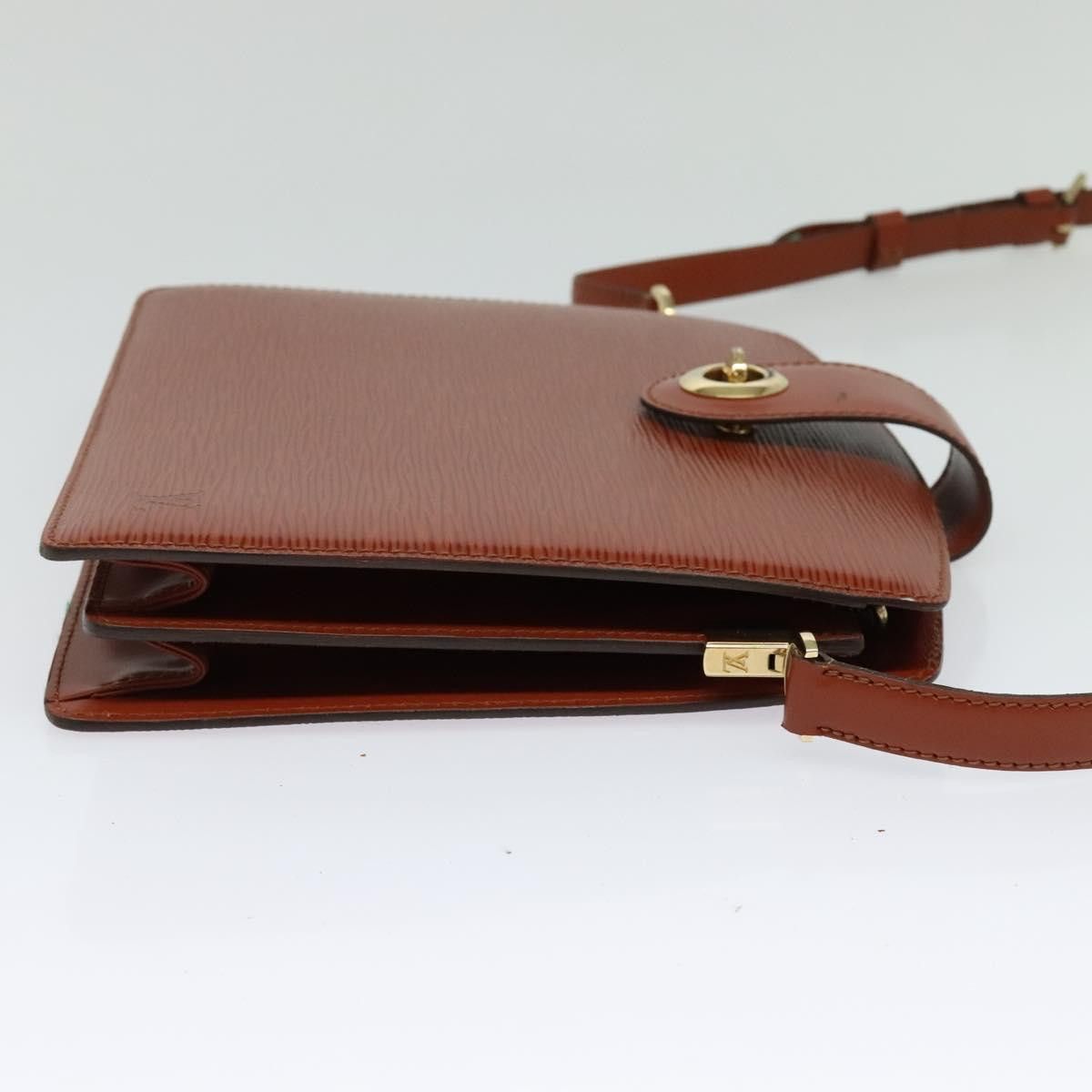 Louis Vuitton LOUIS VUITTON Epi Capuchin Shoulder Bag Brown M52343 Size ONE SIZE - 4 Thumbnail